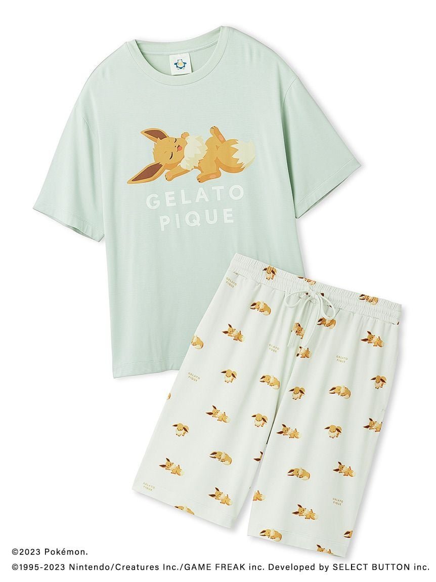 gelato pique 【ポケモンスリープ】【メンズ】接触冷感プリントTシャツ