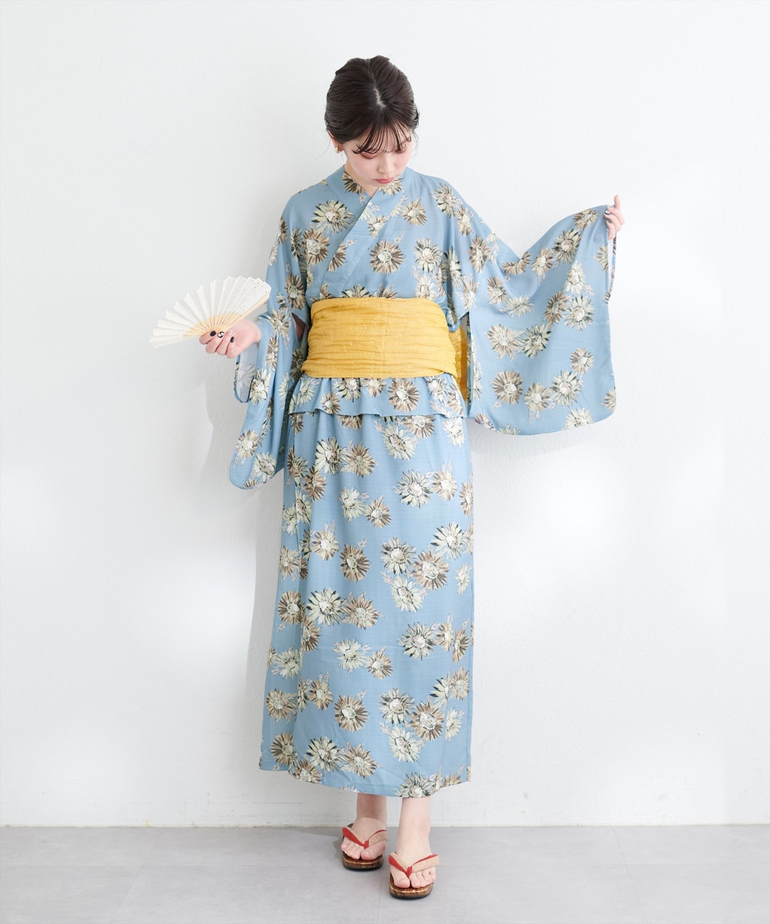 SALE／50%OFF】natural couture すぽんちょ浴衣 ナチュラル
