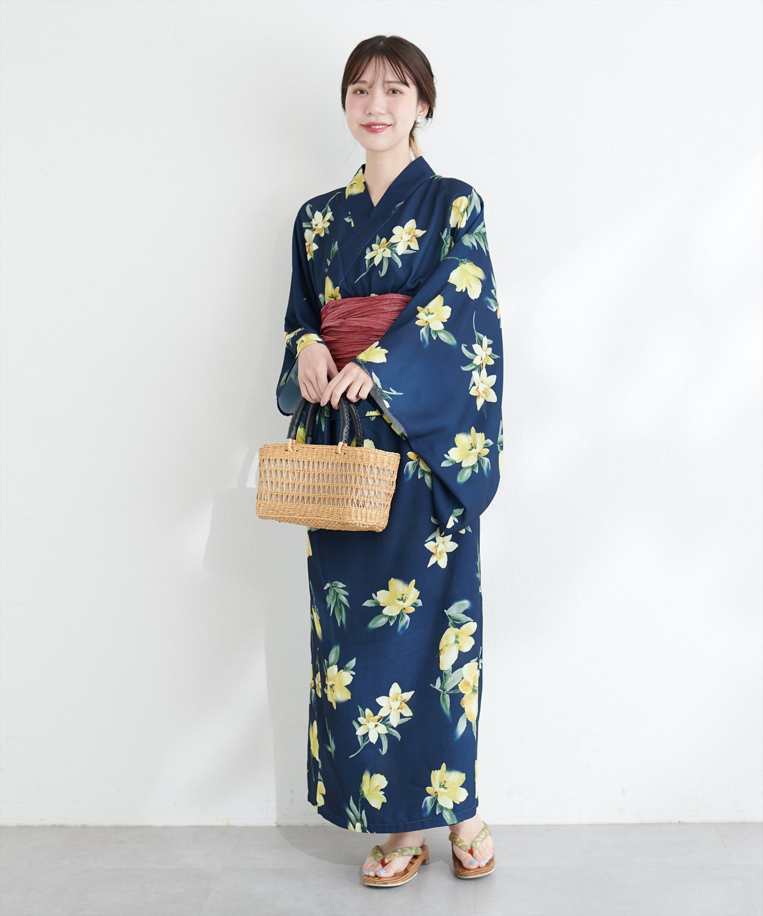 SALE／50%OFF】natural couture すぽんちょ浴衣 ナチュラル