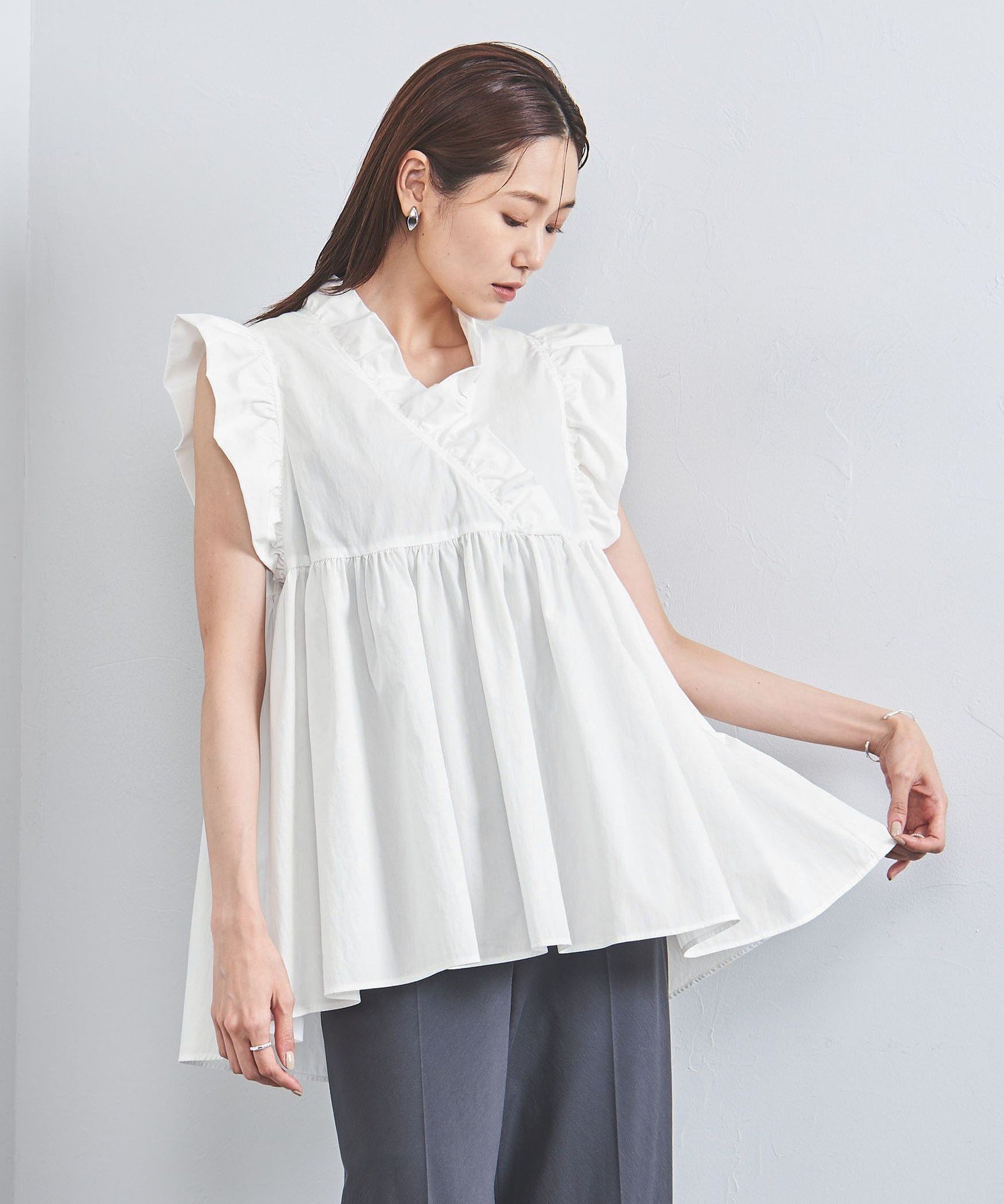 楽天市場】【SALE／30%OFF】スソフリル パフスリーブ ブラウス