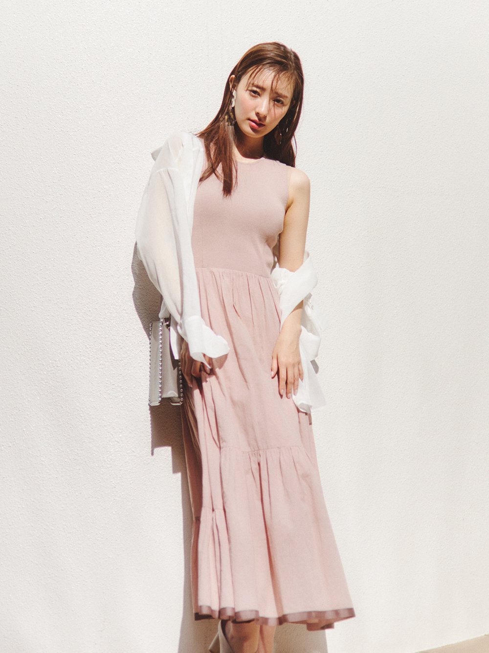 FRAY I.D ニットコンビティアードワンピース FRAY I.D（フレイアイディー）の「ニットコンビティアード