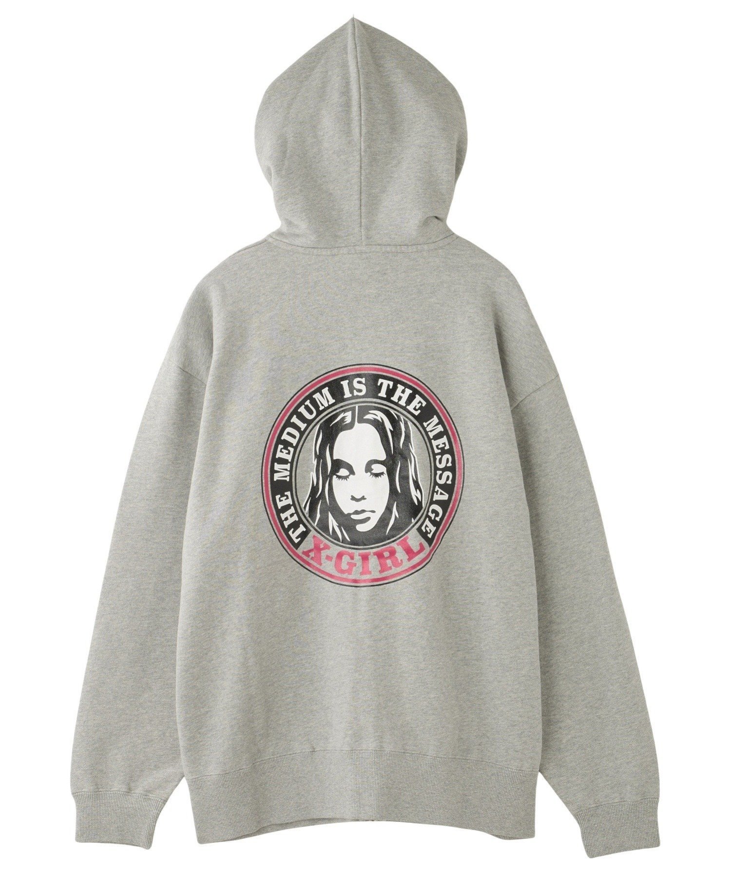 楽天市場】FACE BOX PATCH ZIP UP SWEAT HOODIE X-girl エックス