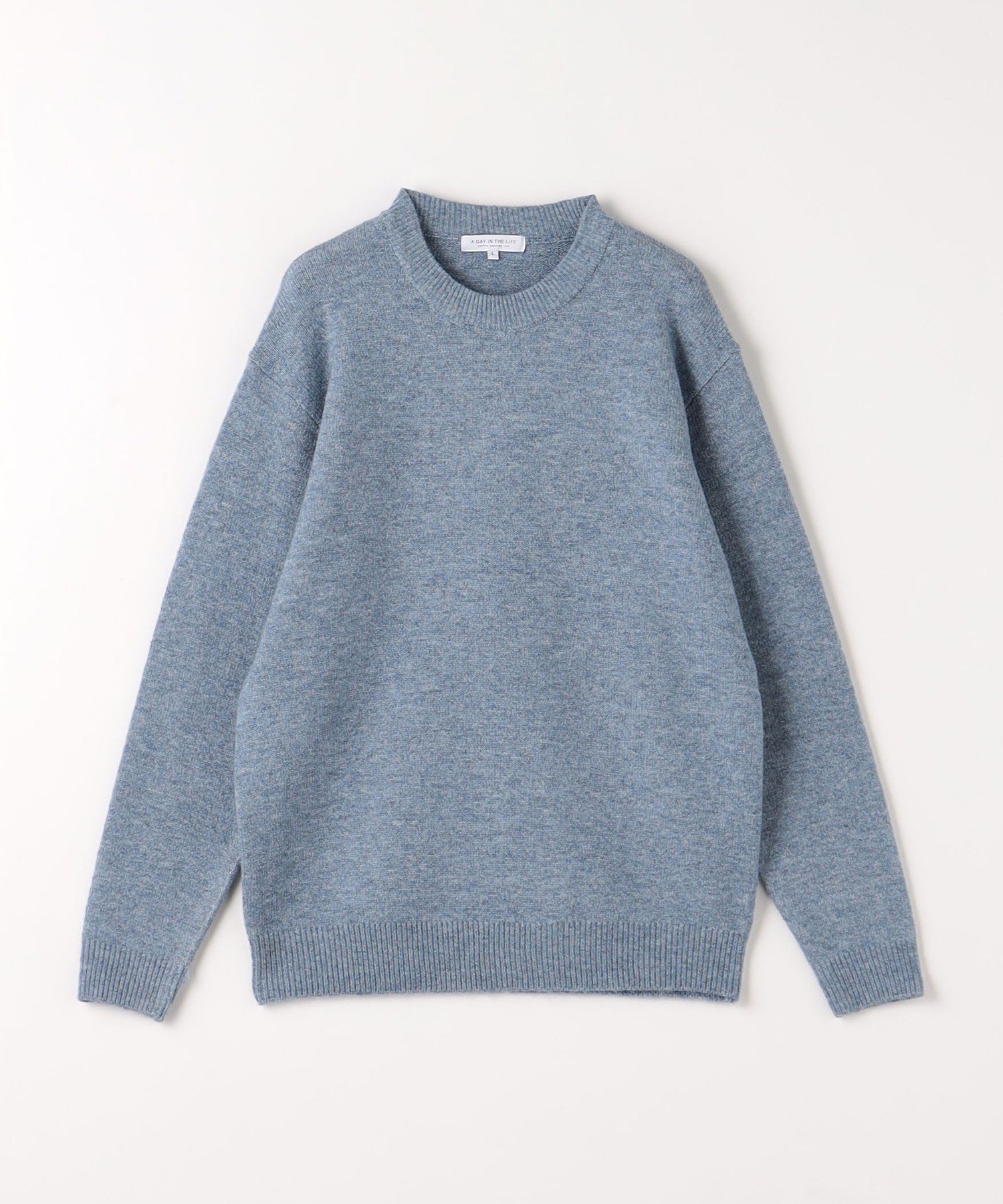 ロエフ　ウールクルーネックニット　ミドルゲージ　リブ　2　ブラウン 楽天市場】【SALE／60%OFF】ミドルゲージ クルーネック ニット -ハンド