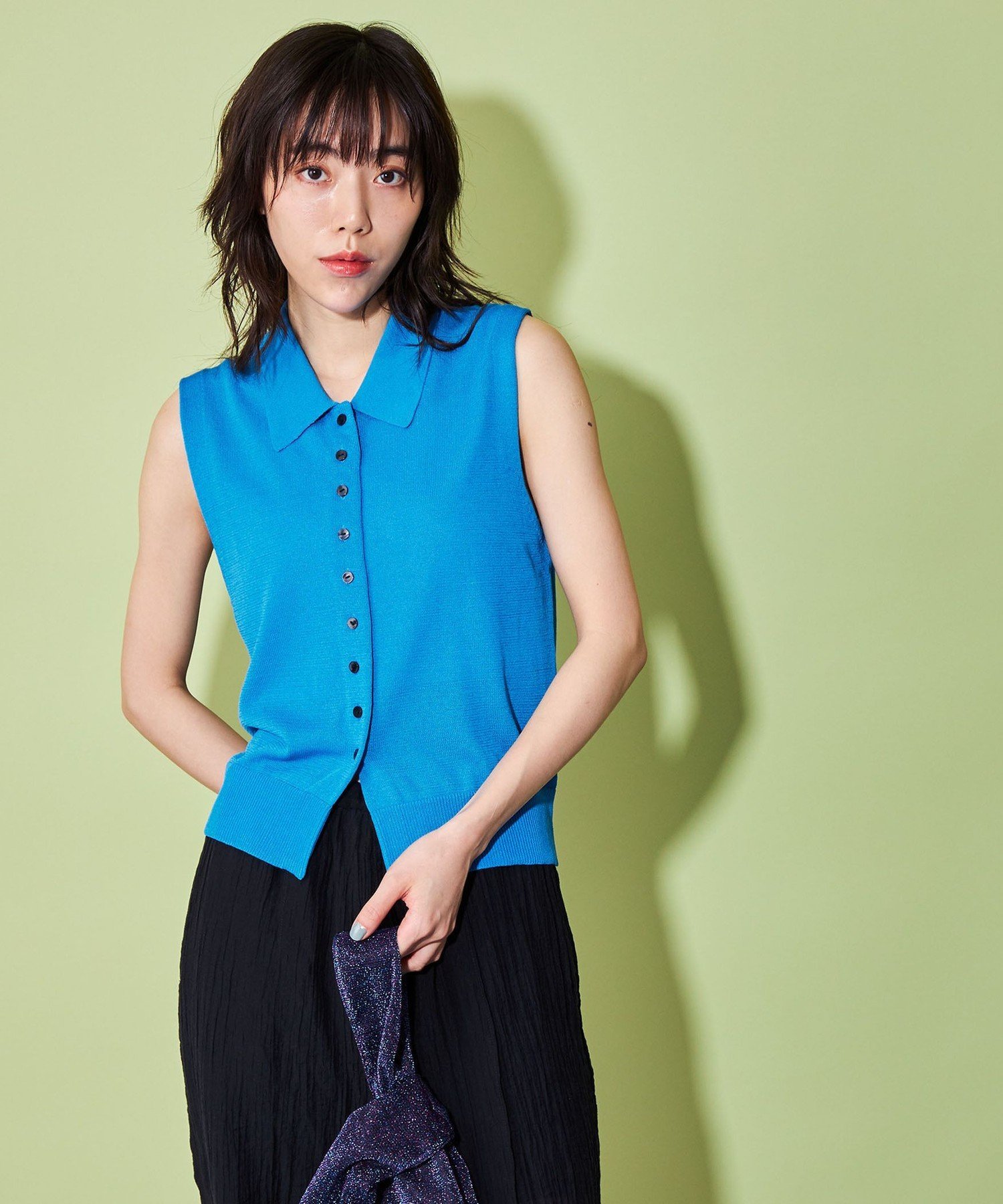A.P.C. ノースリーブセーター ネイビー meraviglie_ap064