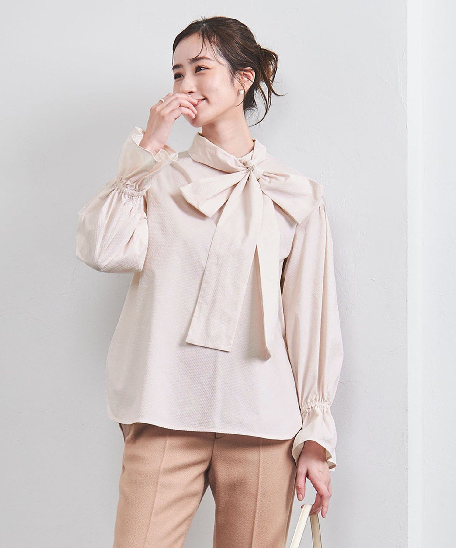 BEAUTY&amp;YOUTH UNITED ARROWS - 送料込新品【アローズ購入】ne Quittez pasハイネックギャザーブラウス BEAUTY&YOUTH UNITED ARROWS｜<ne Quittez pas>ギャザーネック