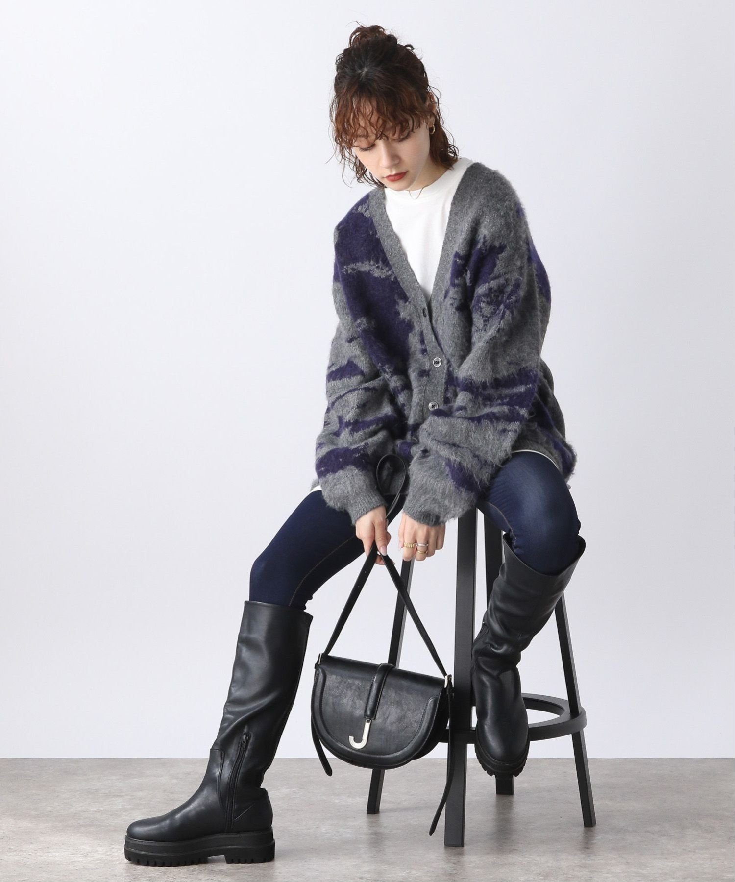 SALE／30%OFF】JEANASIS 5G FoggyキモウVカーディガン ジーナシス