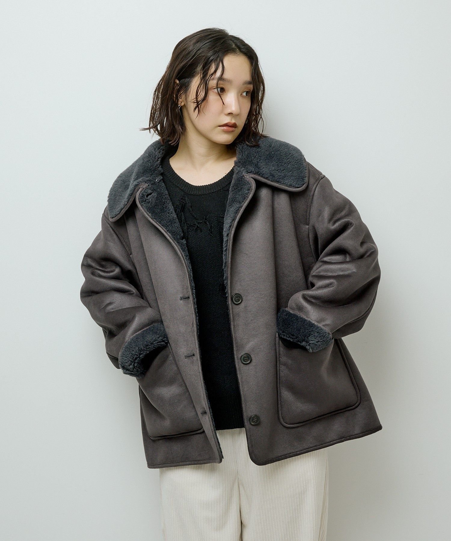 楽天市場】【SALE／20%OFF】semanticdesign フェイクムートン フード