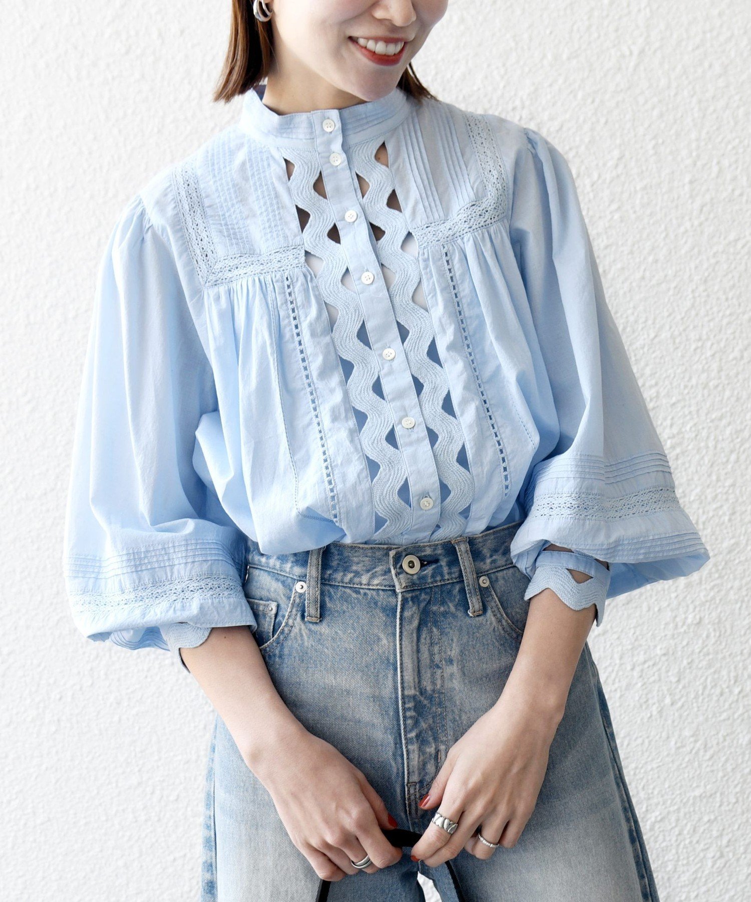 SALE／40%OFF】ショルダーリボンギャザーブラウス CELFORD セル