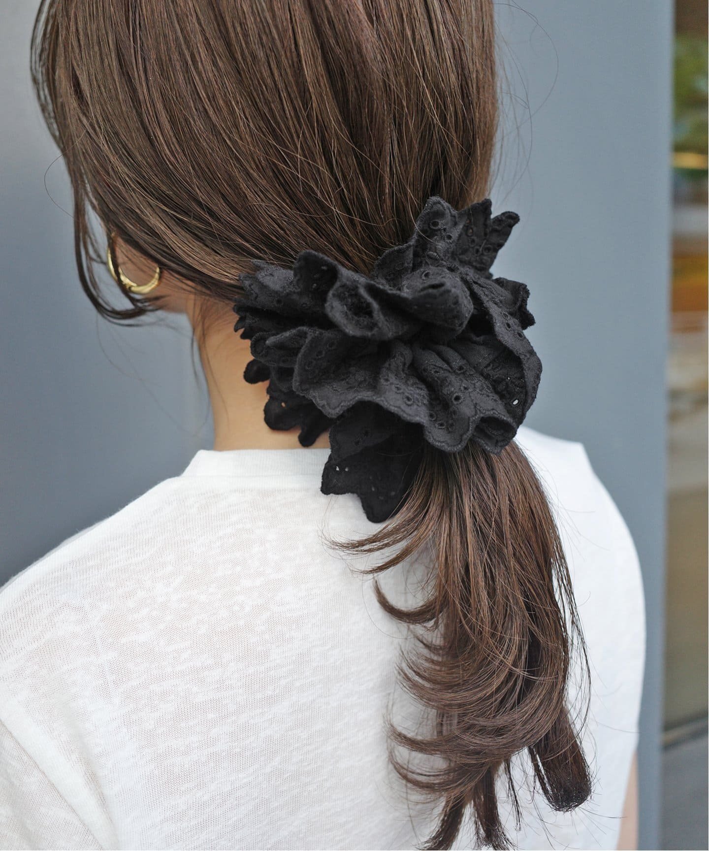 GOOD SQUISHブラックヘアゴム GOOD SQUISH グッド スクイッシュ シュシュ QUEEN COLLECTION