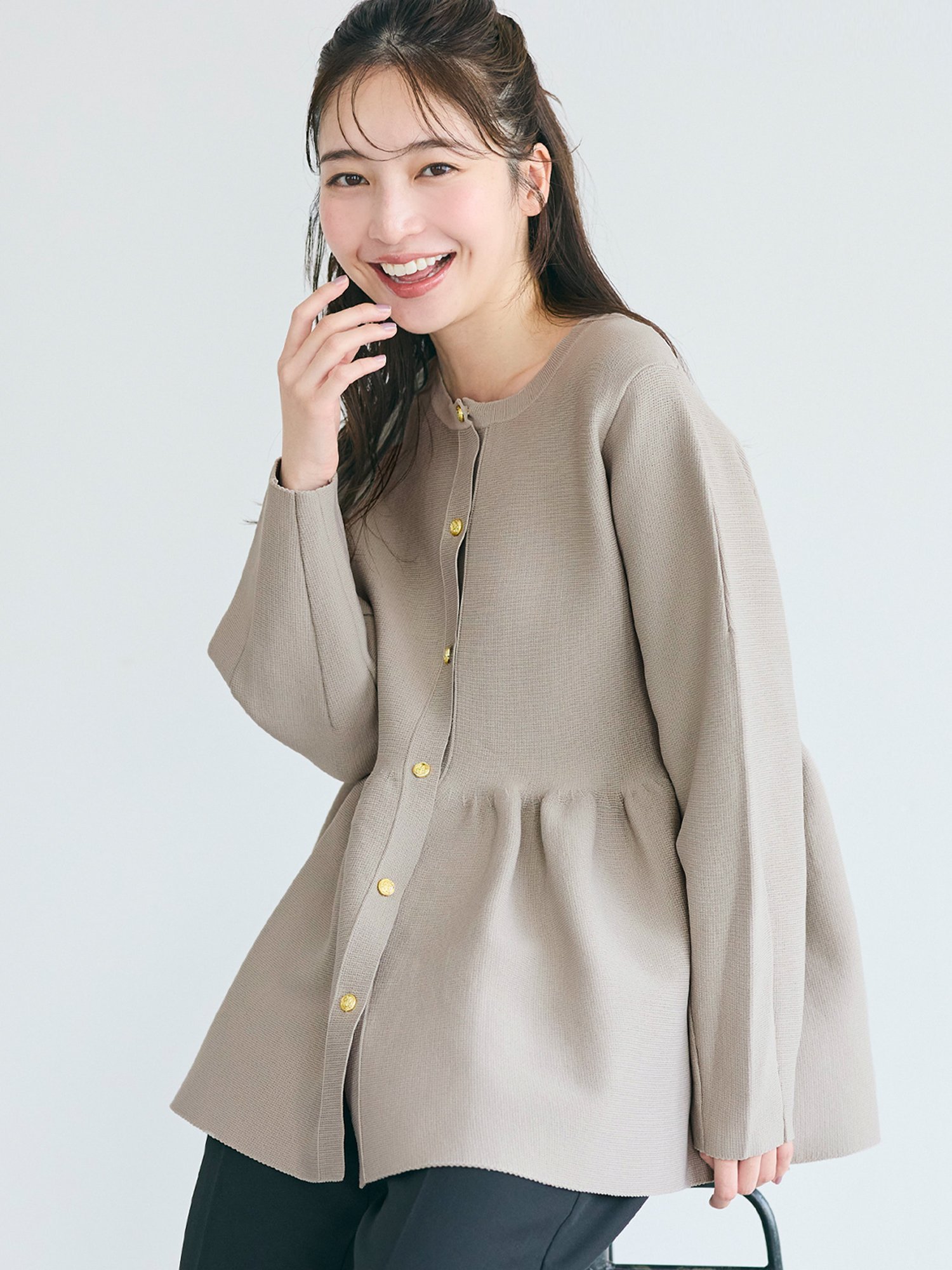 新品未使用タグ付き！Mila owen♡ノーカラーJK SALE／50%OFF】Mila Owen スリットスリーブノーカラージャケット
