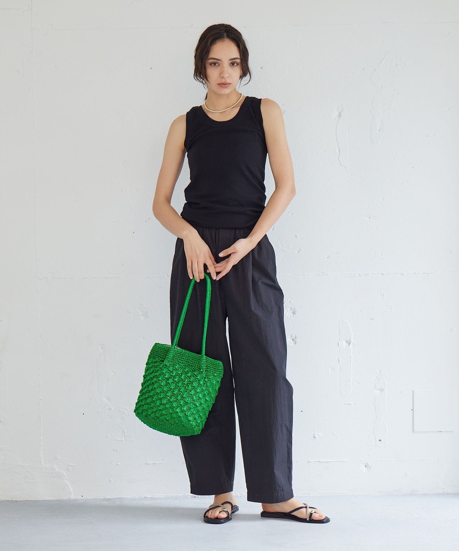 UNITED ARROWS green label relaxing メタリックヤーンレーシー トート 