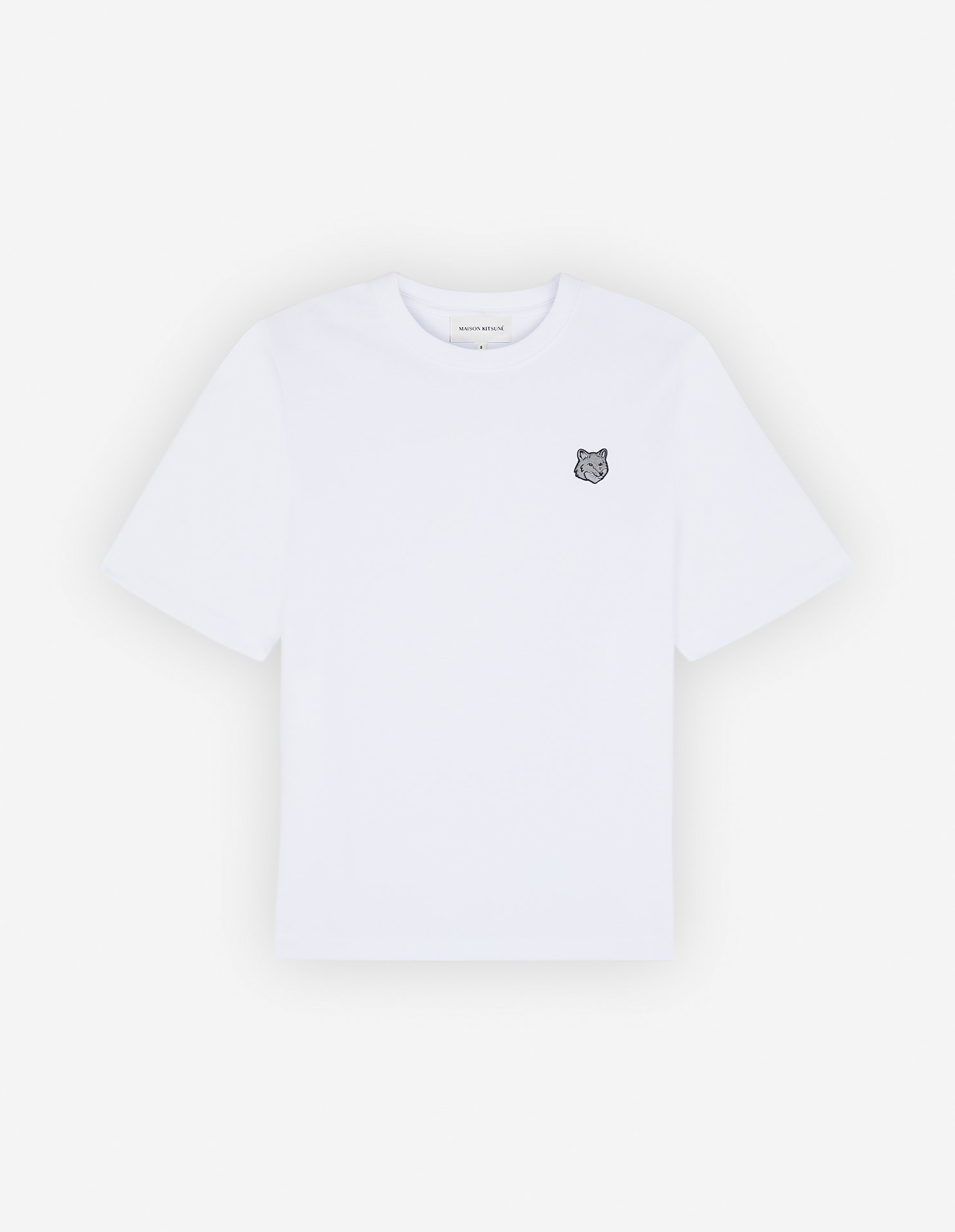 MAISON KITSUNÉ ホワイト Tシャツ XS CHILLAX FOX PATCH REGULAR TEE-SHIRT | Maison Kitsuné