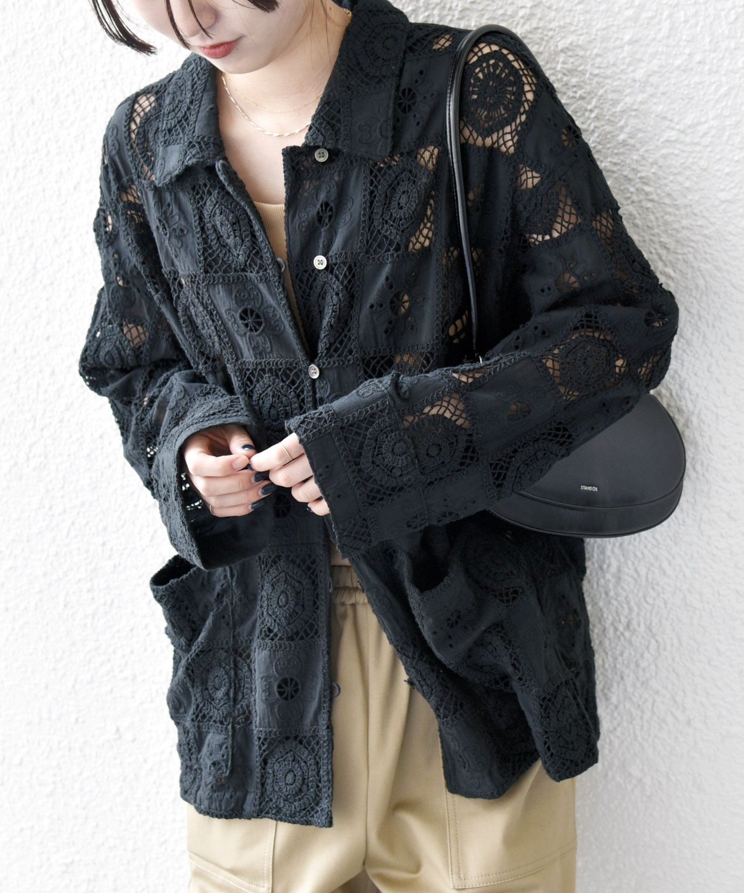 楽天市場】【SALE／50%OFF】フロントポケットフラワーコードレース 