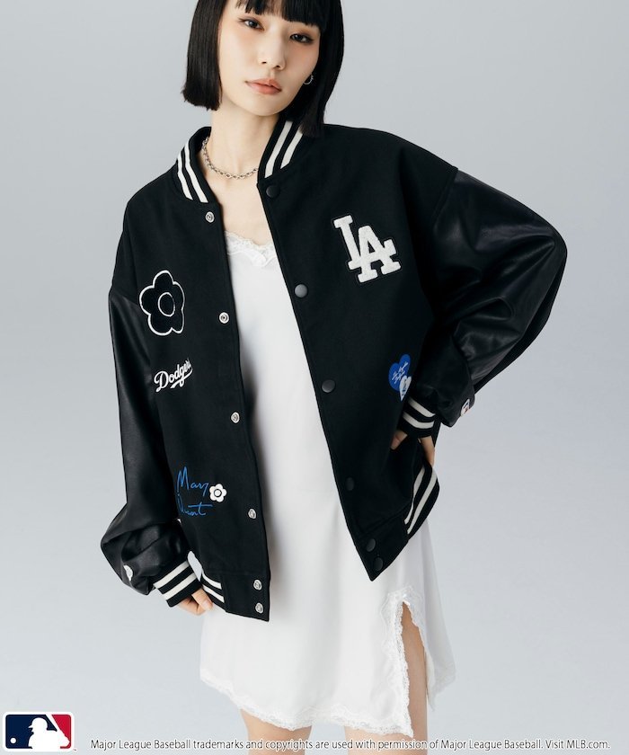 SALE／40%OFF】MARY QUANT MLB×MARY QUANT PATCH STUDIUM JACKET