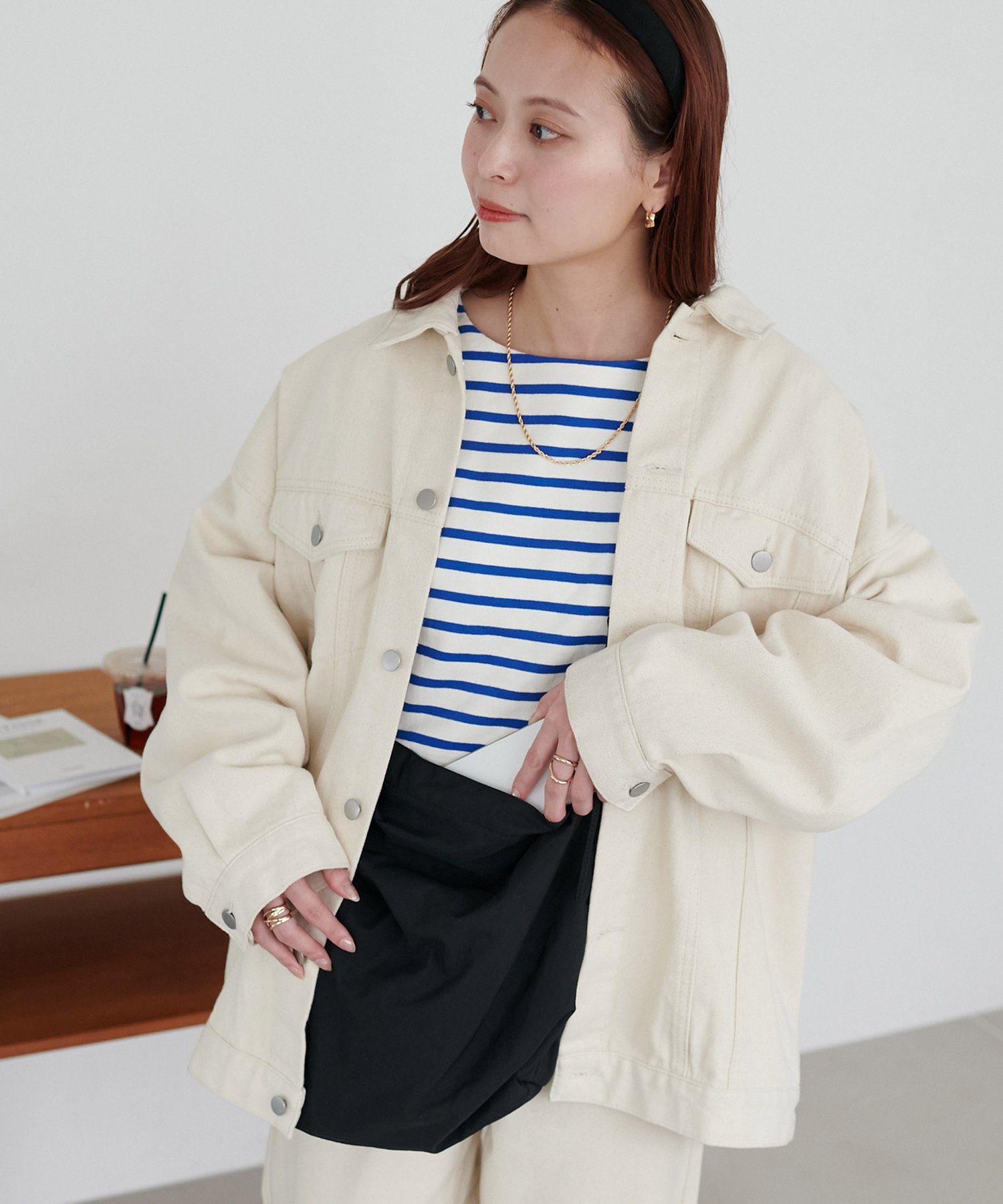 Discoat 【WEB限定】USコットンデニムビッグGジャン ディスコート 
