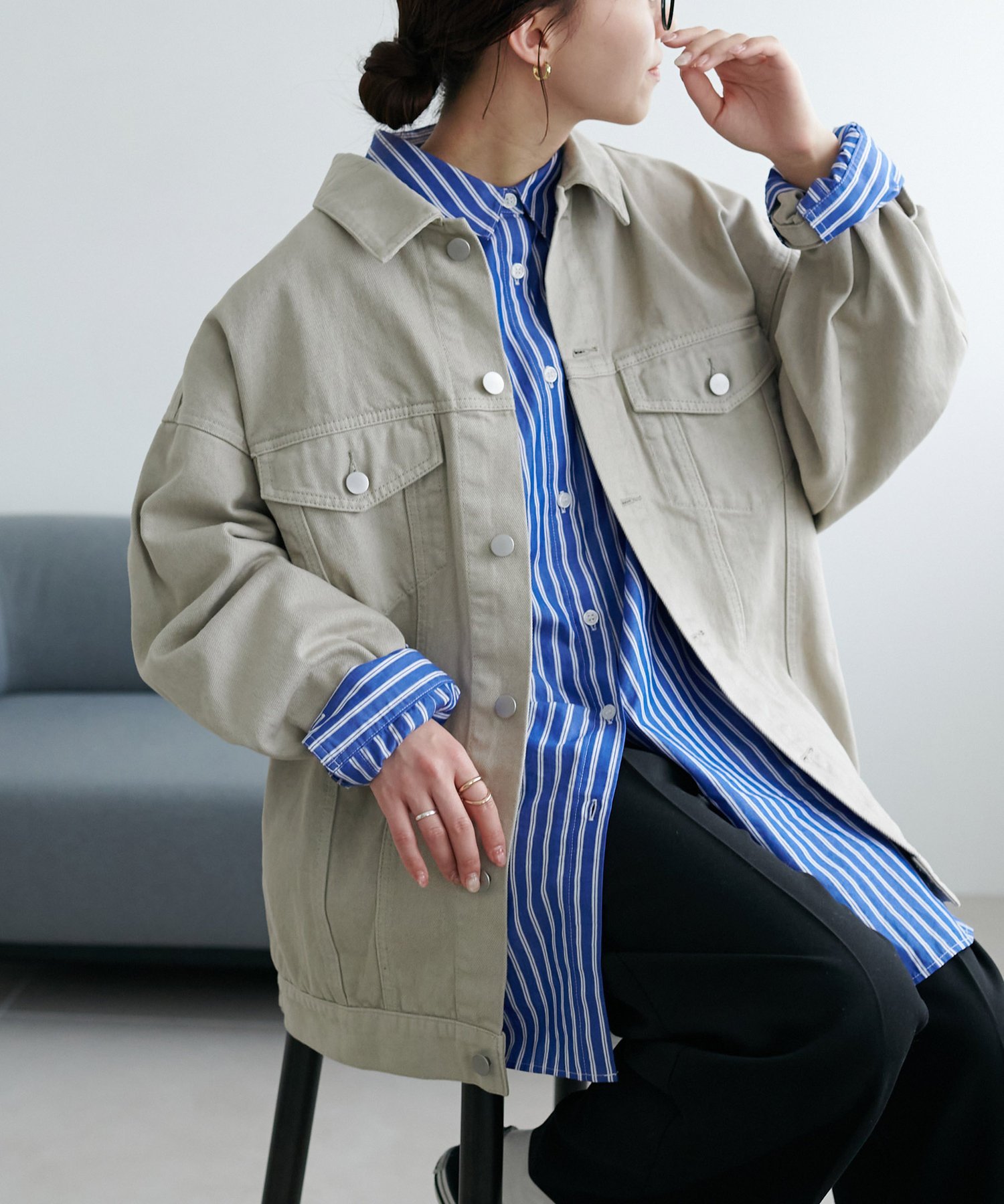Discoat 【WEB限定】USコットンデニムビッグGジャン ディスコート 