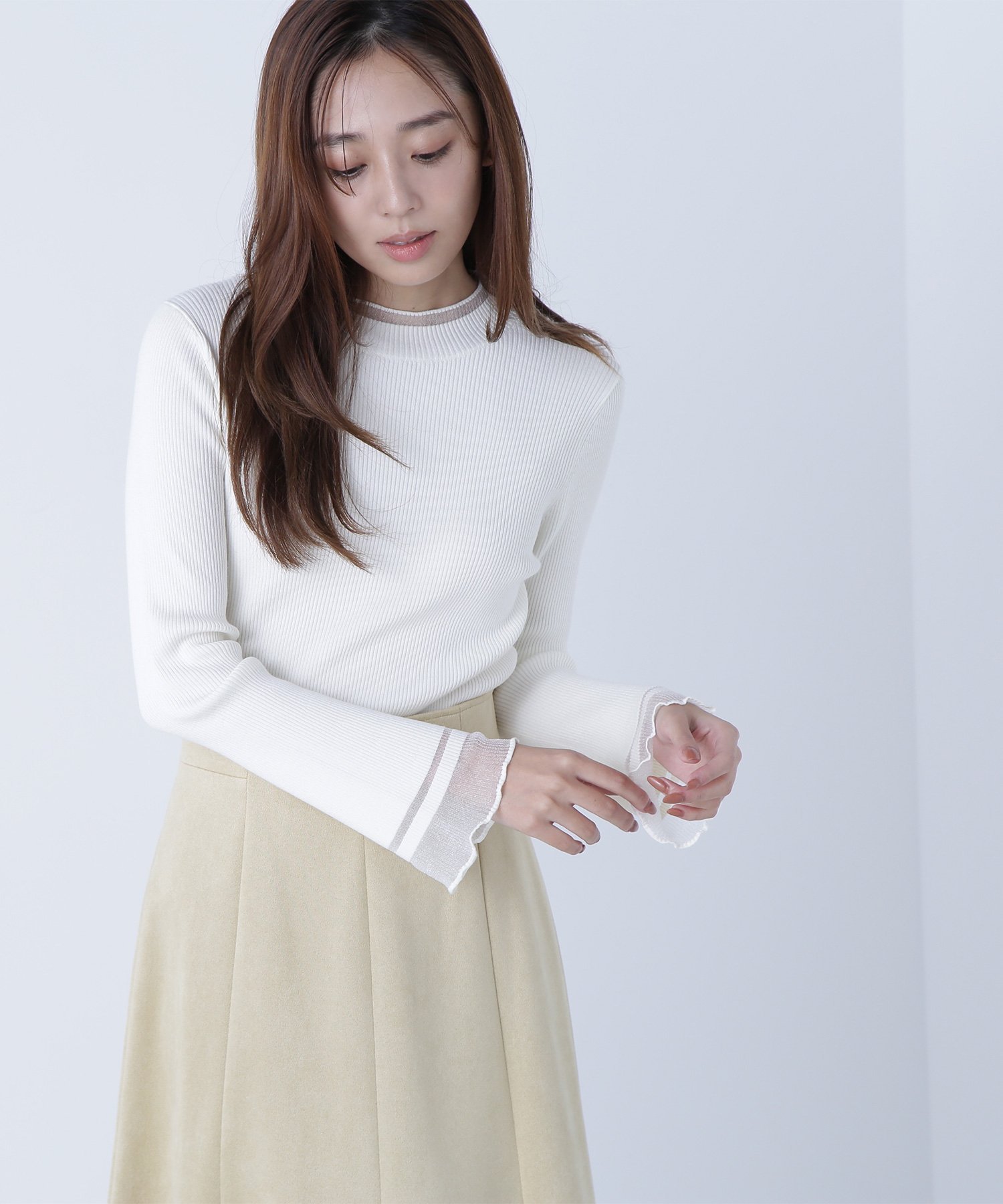 SALE／30%OFF】UNITED ARROWS ペプラム フリルスリーブ ジャカード