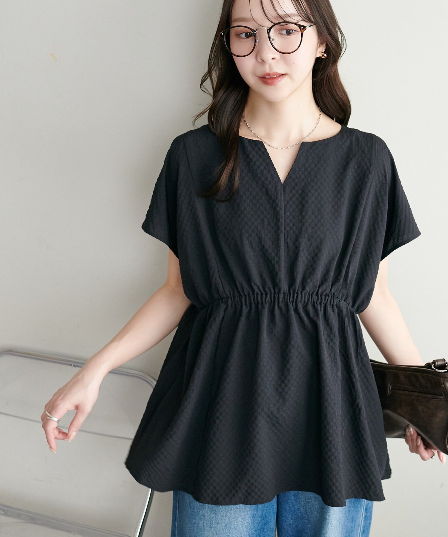 SALE／50%OFF】Mila Owen ウール混スタンドカラーリバーケープコート