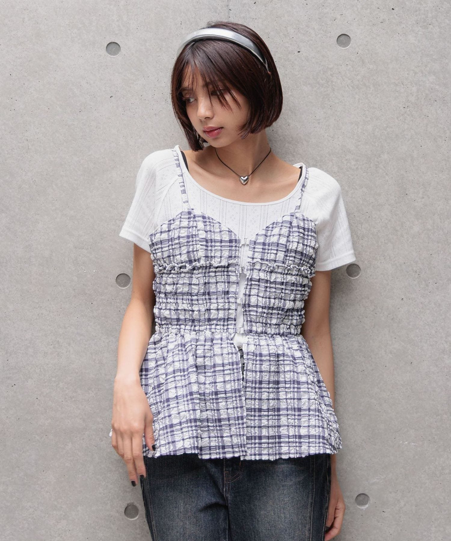タグ付き　PAGEBOY hinechi ひねち　グロッシー　ビスチェ　シルバー タグ付き PAGEBOY hinechi ひねち グロッシー ビスチェ シルバー