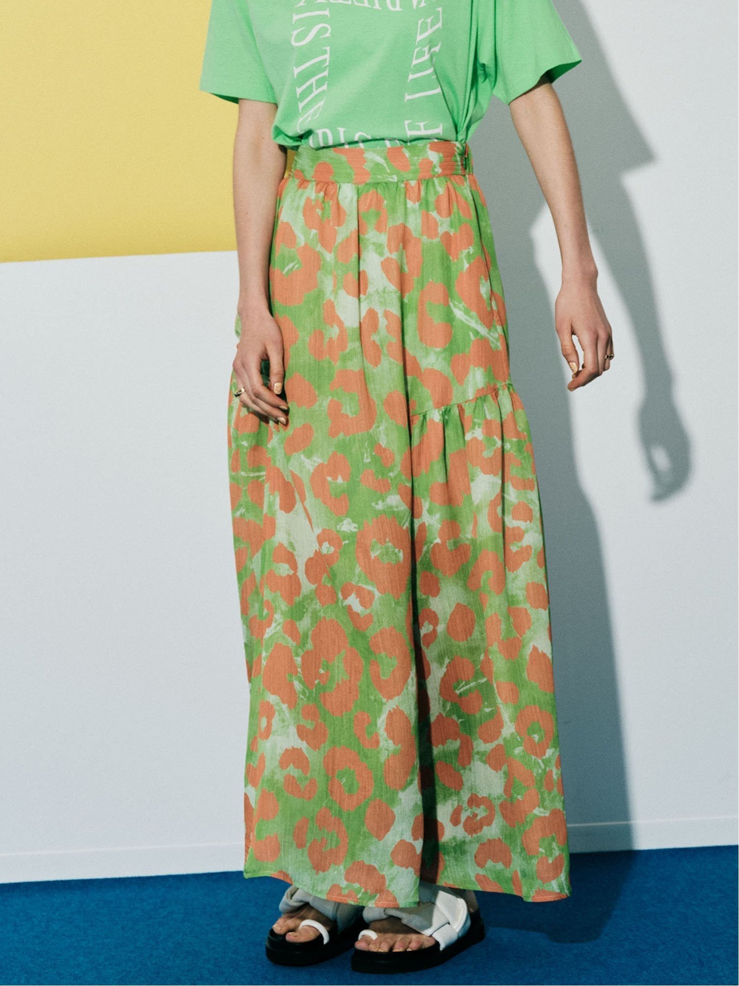 ✨美品✨ MAISON SPECIAL レオパードボリュームスカート MAISON SPECIAL（メゾンスペシャル）の「レオパードボリュームスカート