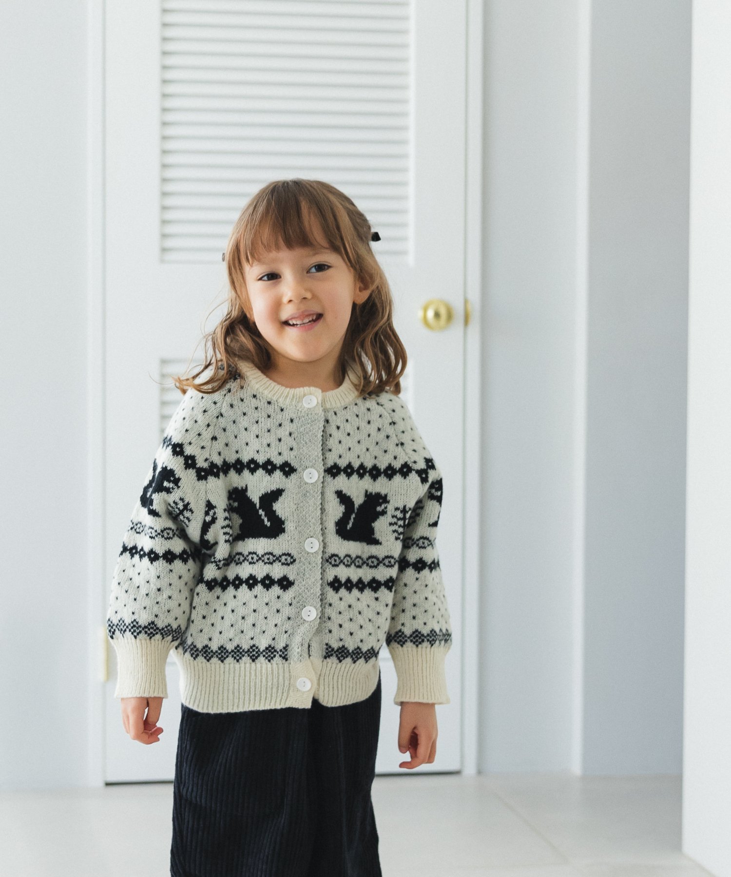 MONCLER グレー ノルディック柄 カーディガン ラスト1点☆SALE【即納可】ウール・ノルディック柄・ハイネック