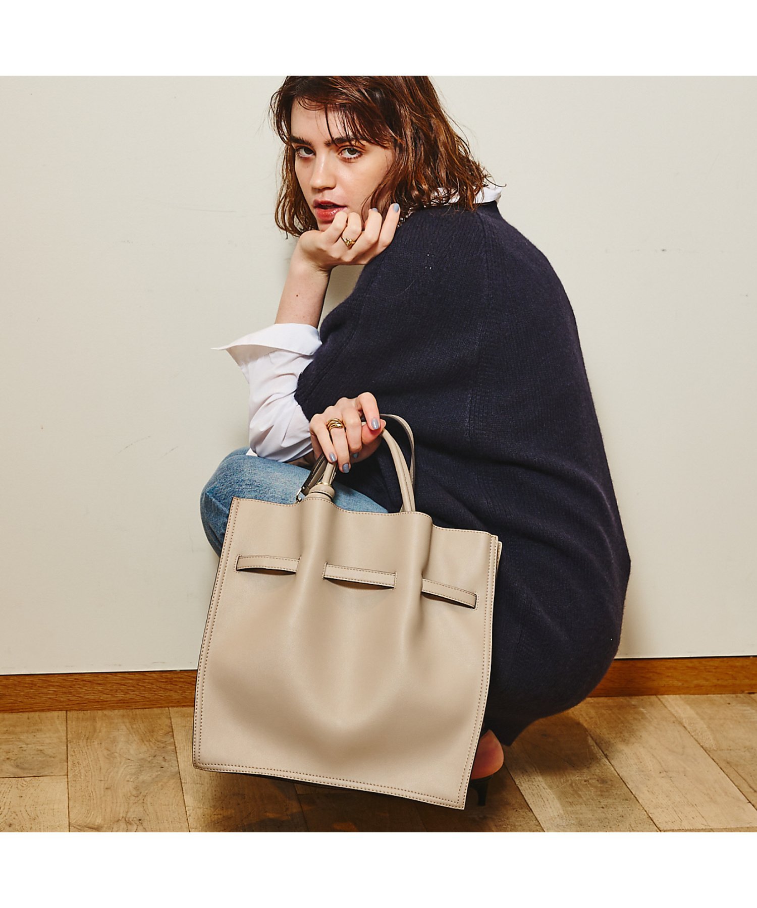 LOWELL Things 【TVドラマ使用商品】Swell/2WAYギャザーオープントートBAG L/A4 ロウェル シングス バッグ トートバッグ  ブラック ホワイト ブラウン グレー ベージュ【送料無料】