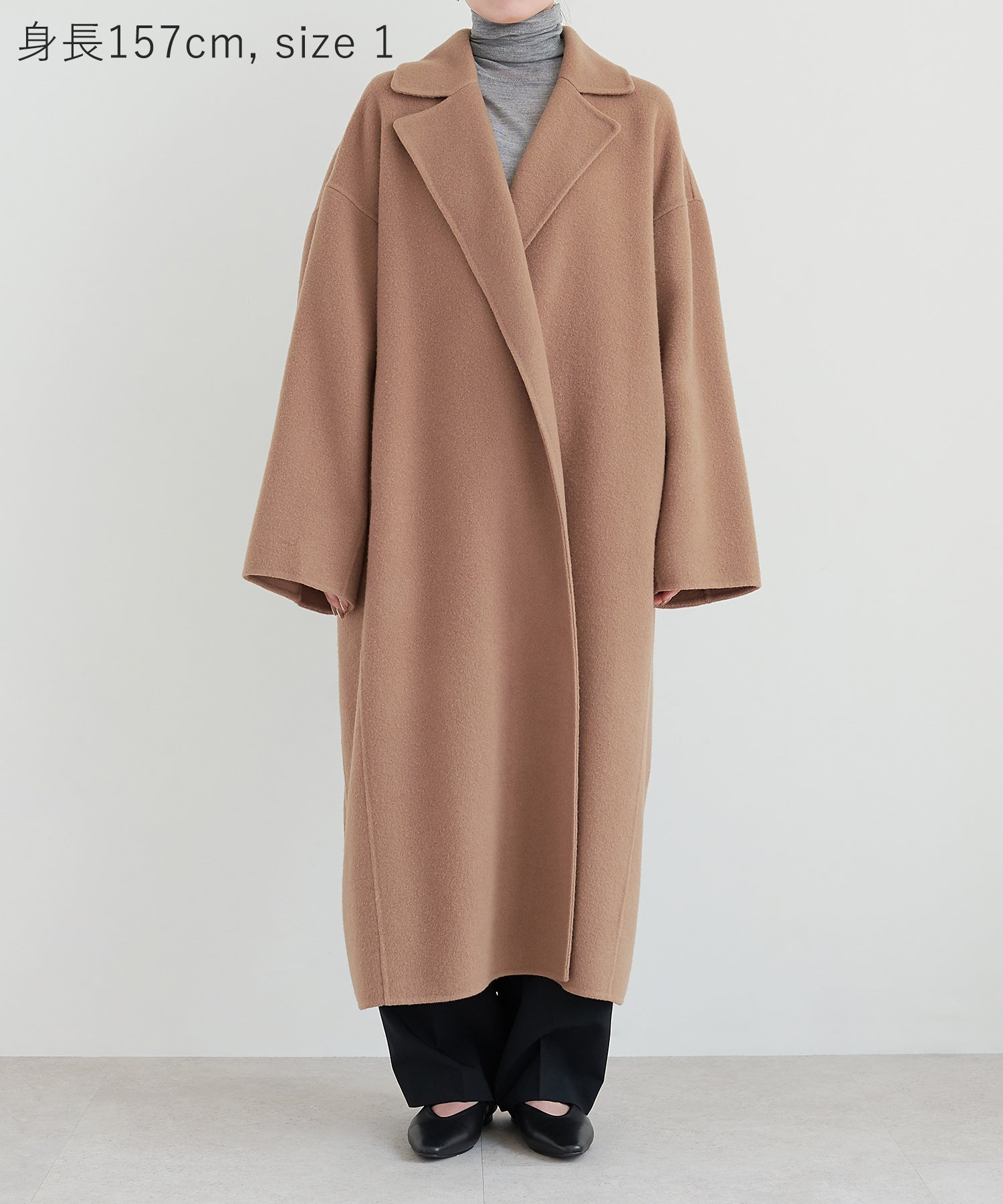 N.O.R.C ウールメルトンロングリバーコート ノーク ジャケット