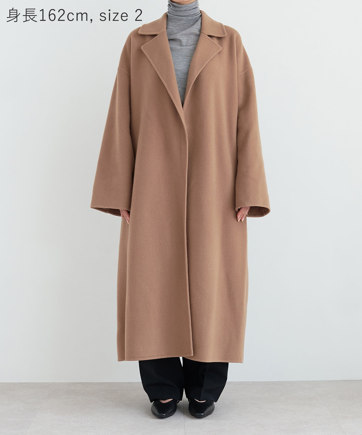 N.O.R.C ウールメルトンロングリバーコート ノーク ジャケット