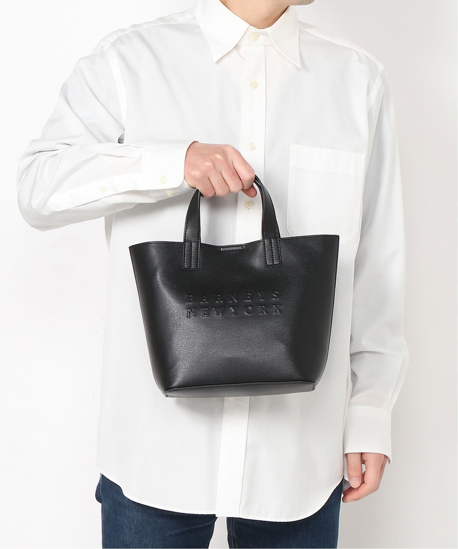 BARNEYS NEW YORK (M)ロゴ ミニトートバッグ (S) バーニーズ 