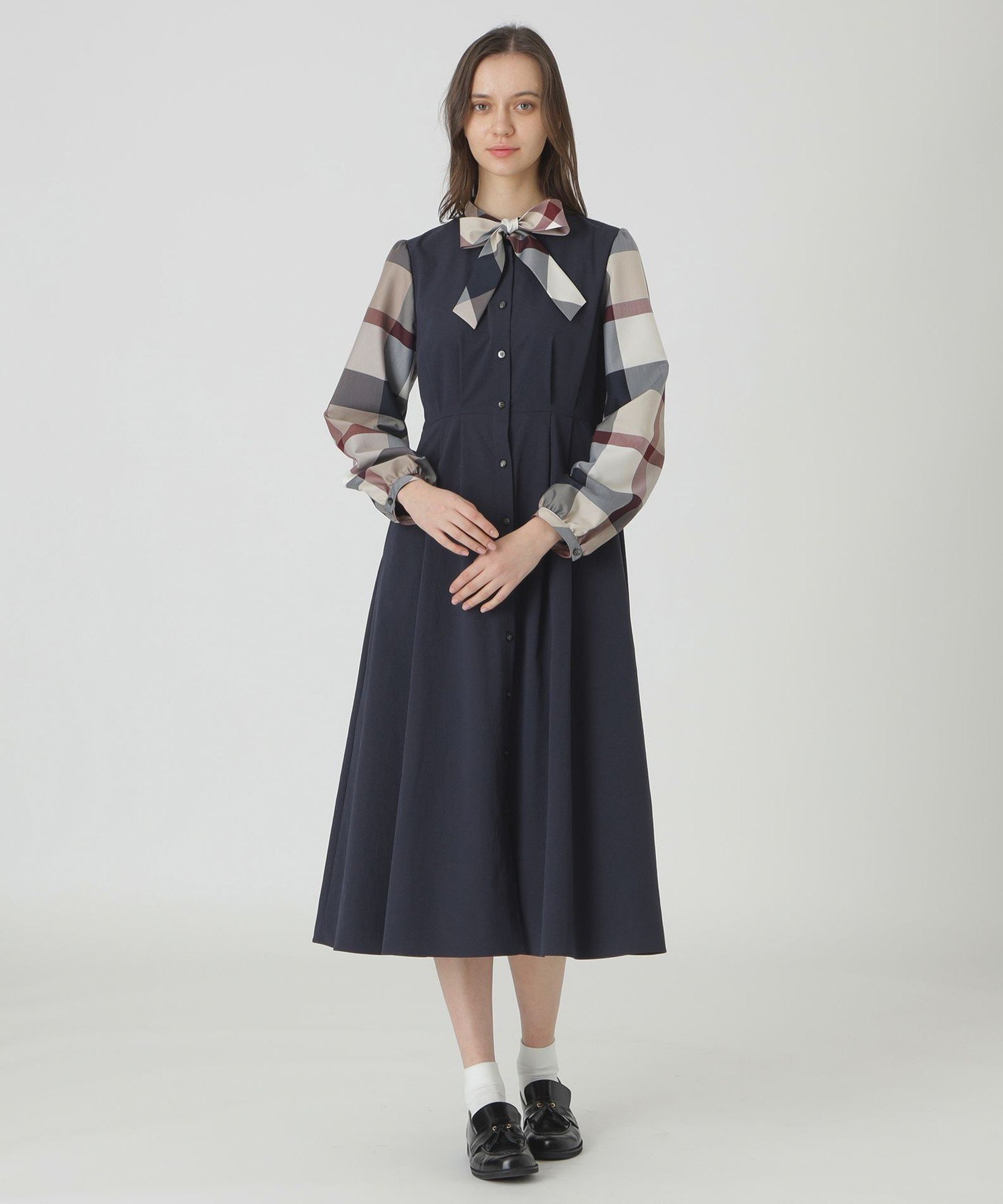 楽天市場】ライトスラブシャンブレーシャツドレス BLUE LABEL