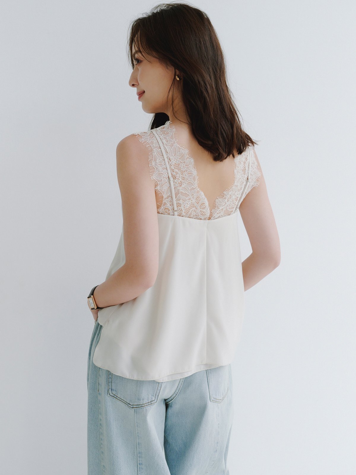 anuans レーストリムカップインキャミソール アニュアンス