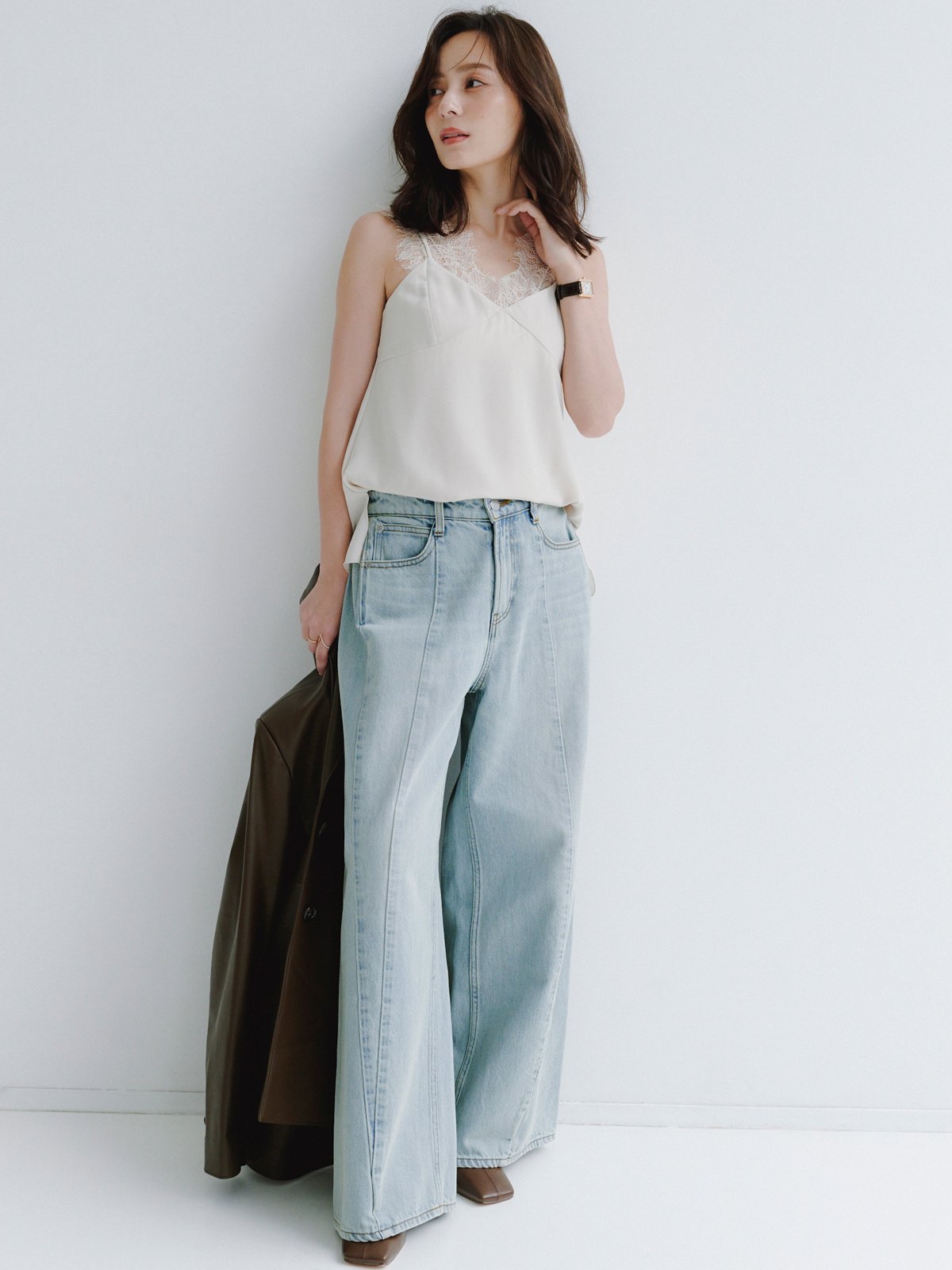 anuans レーストリムカップインキャミソール アニュアンス