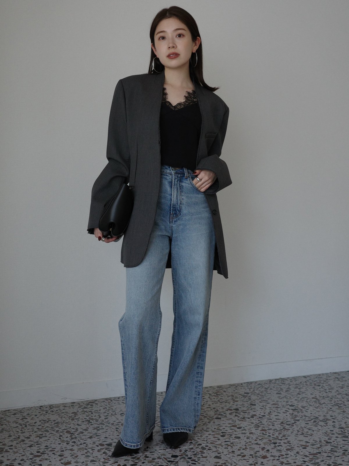 anuans レーストリムカップインキャミソール アニュアンス トップス