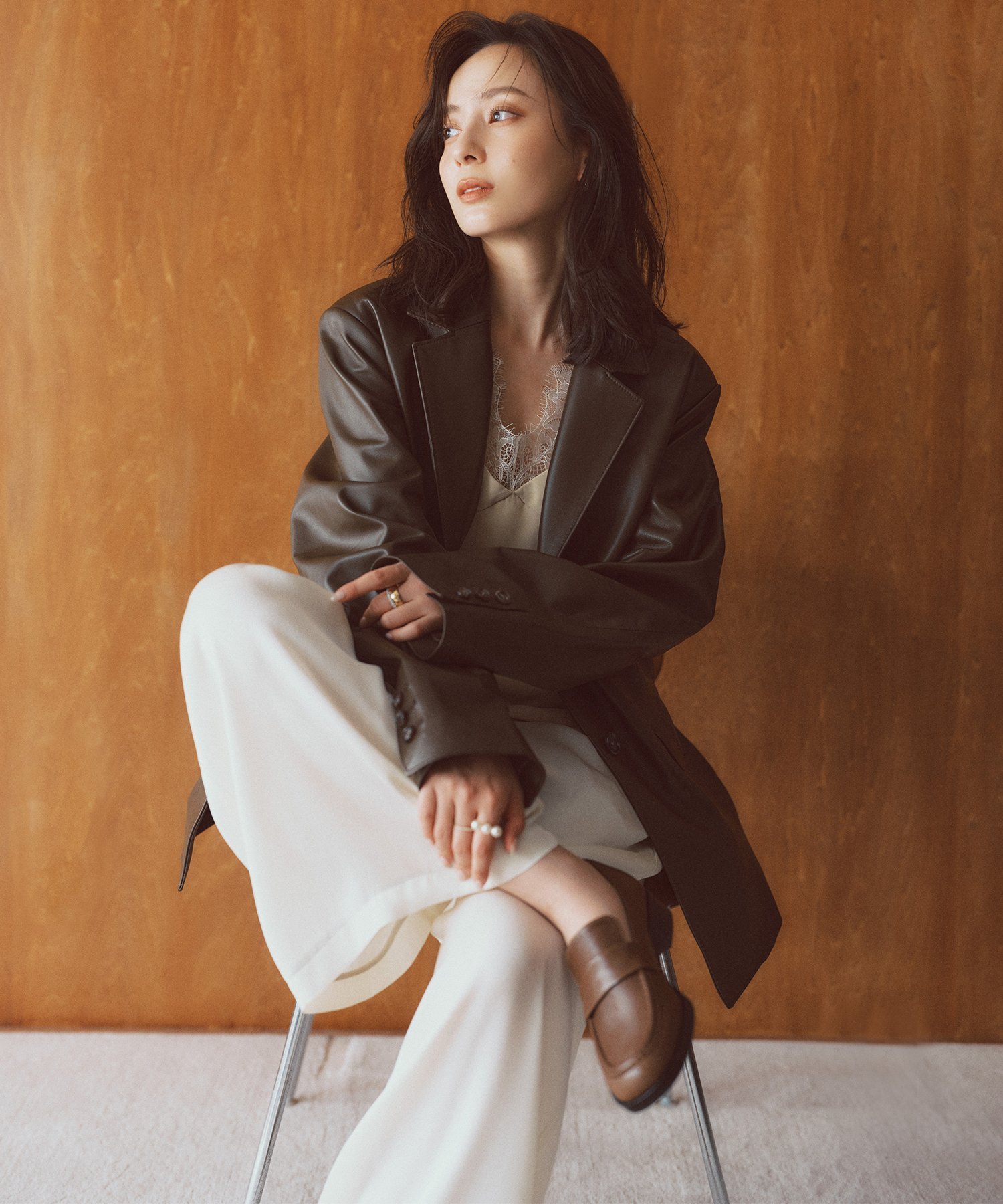 アニュアンス anuans レーストリムカップインキャミソール　IVORY レーストリムカップインキャミソール