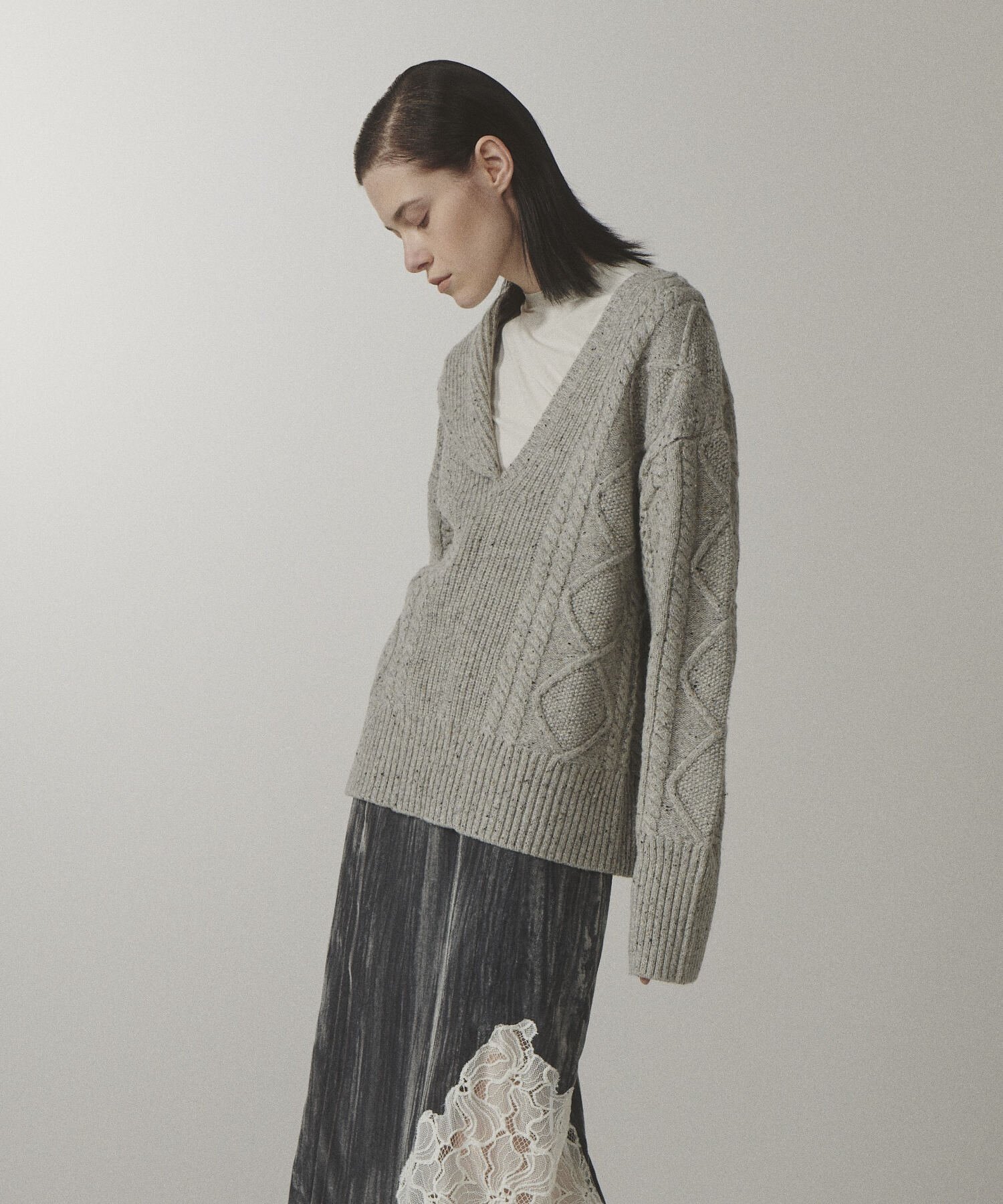 LE CIEL BLEU - LECIELBLEU ネップヤーンケーブルニット SALE／40%OFF】LE CIEL BLEU LE CIEL BLEU/ネップヤーンケーブル