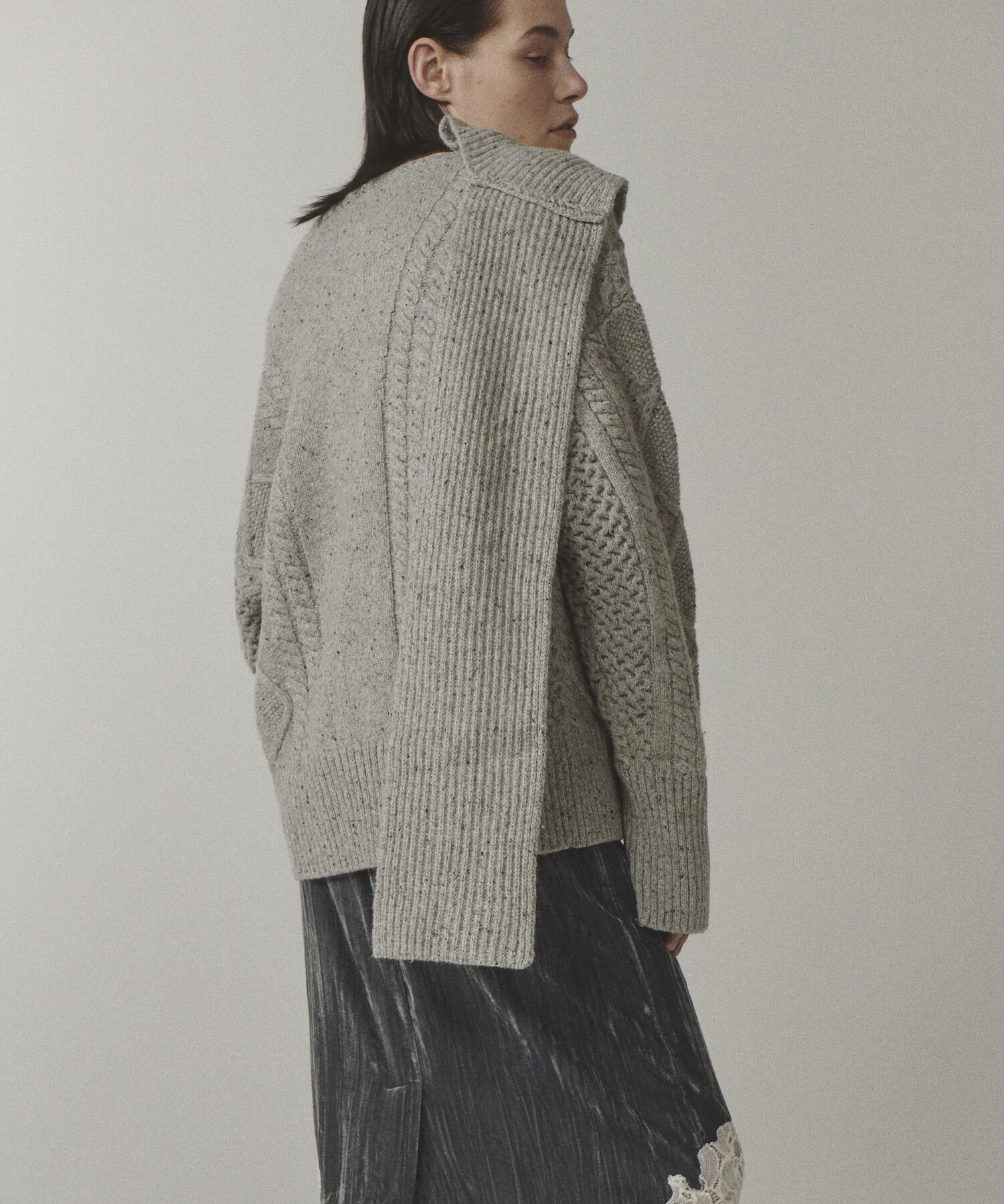 SALE／40%OFF】LE CIEL BLEU LE CIEL BLEU/ネップヤーンケーブル