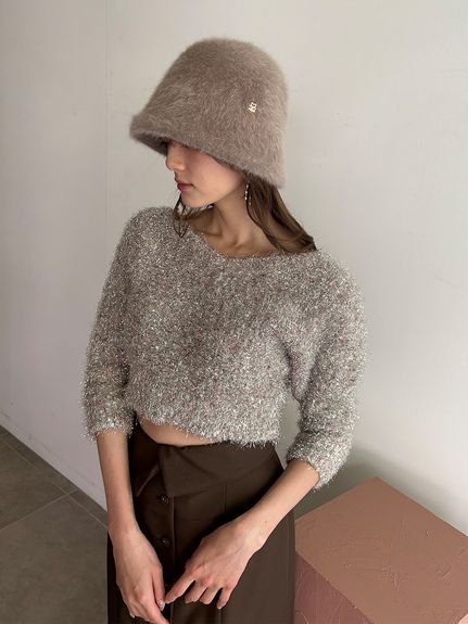 SNIDEL - スナイデル♡ハーフスリーブドルマンニットプルオーバー SALE／50%OFF】SNIDEL シャイニーニットプルオーバー スナイデル
