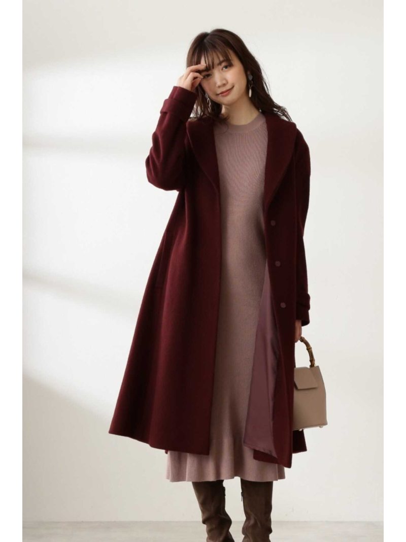 PROPORTION BODY DRESSING ウールブレンドロングガウンコート  