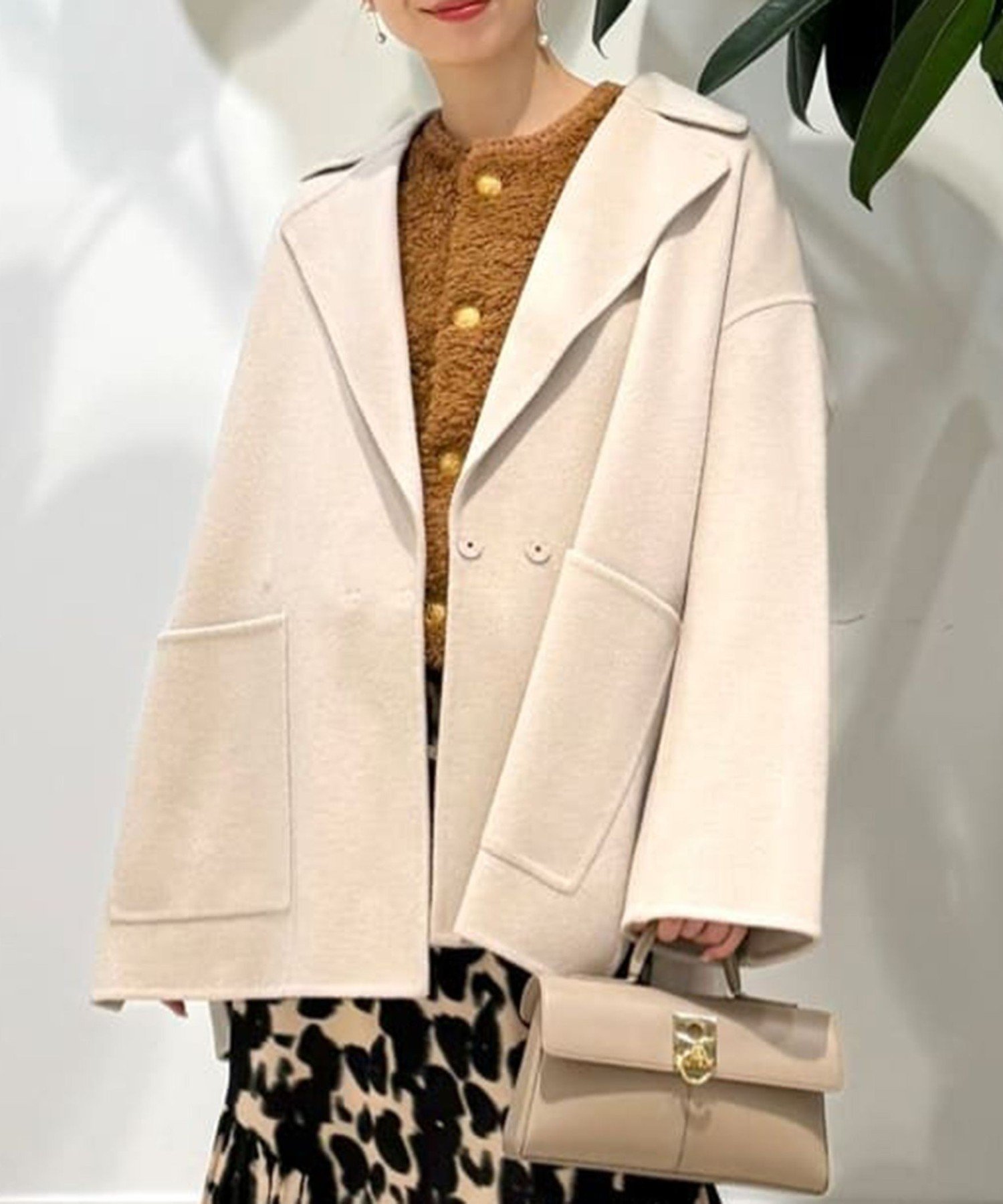 楽天市場】プレミアムウールリバー オープンカラーショートコート