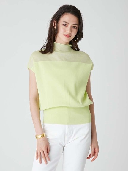 SALE／40%OFF】Mila Owen ハイネックブラウジングシアーニット