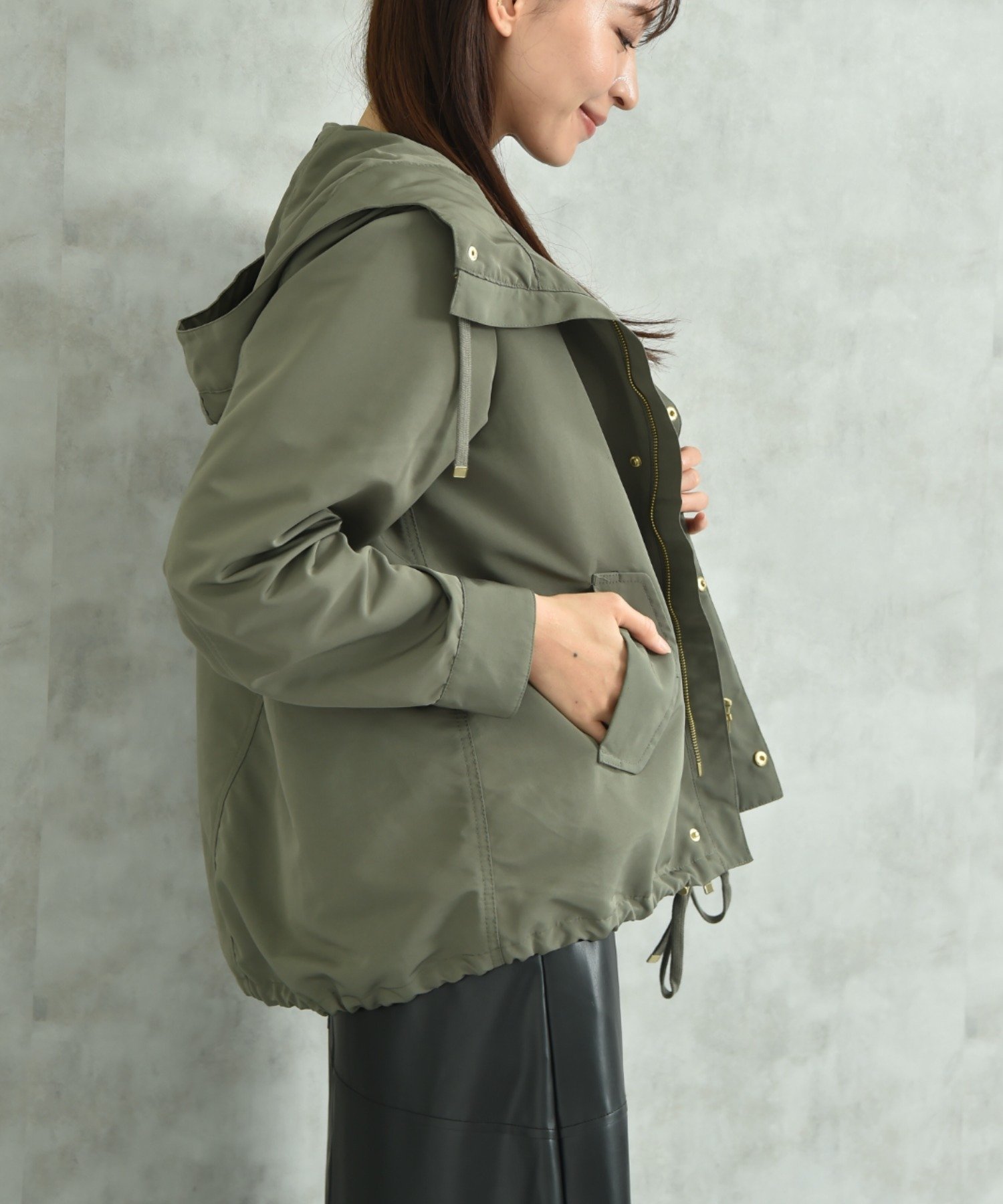 SALE／50%OFF】INTERPLANET INTERPLANET/(W)キルトライナー付きフード 