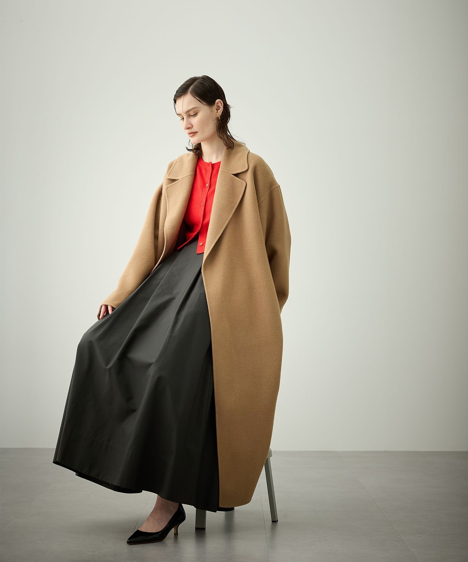 SALE／40%OFF】N.O.R.C ウールメルトンロングリバーコート ノーク