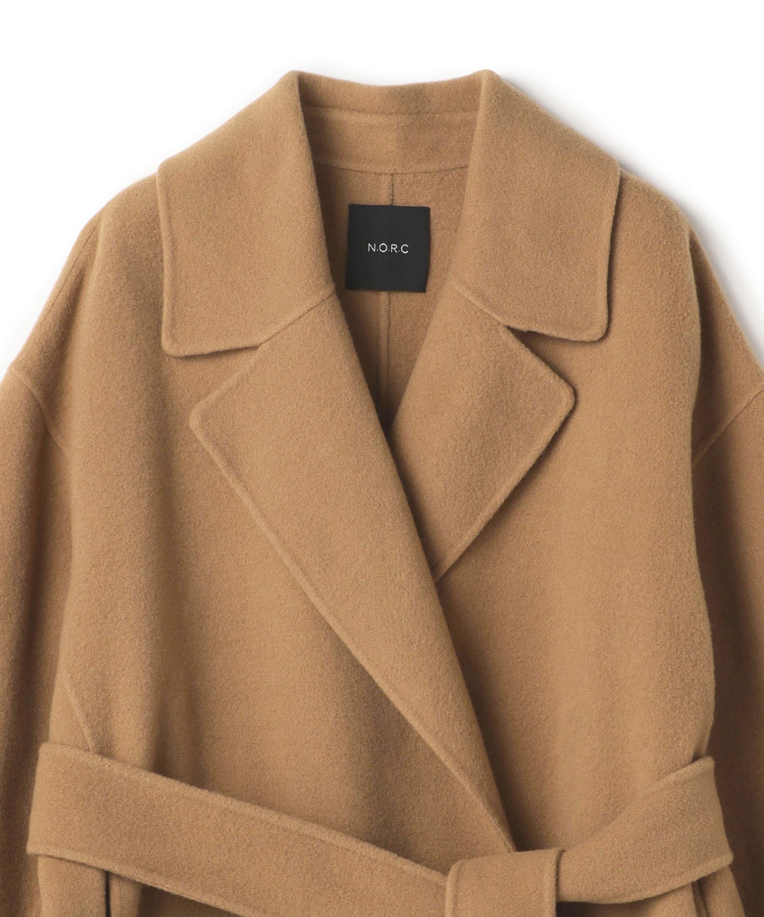 SALE／40%OFF】N.O.R.C ウールメルトンロングリバーコート ノーク