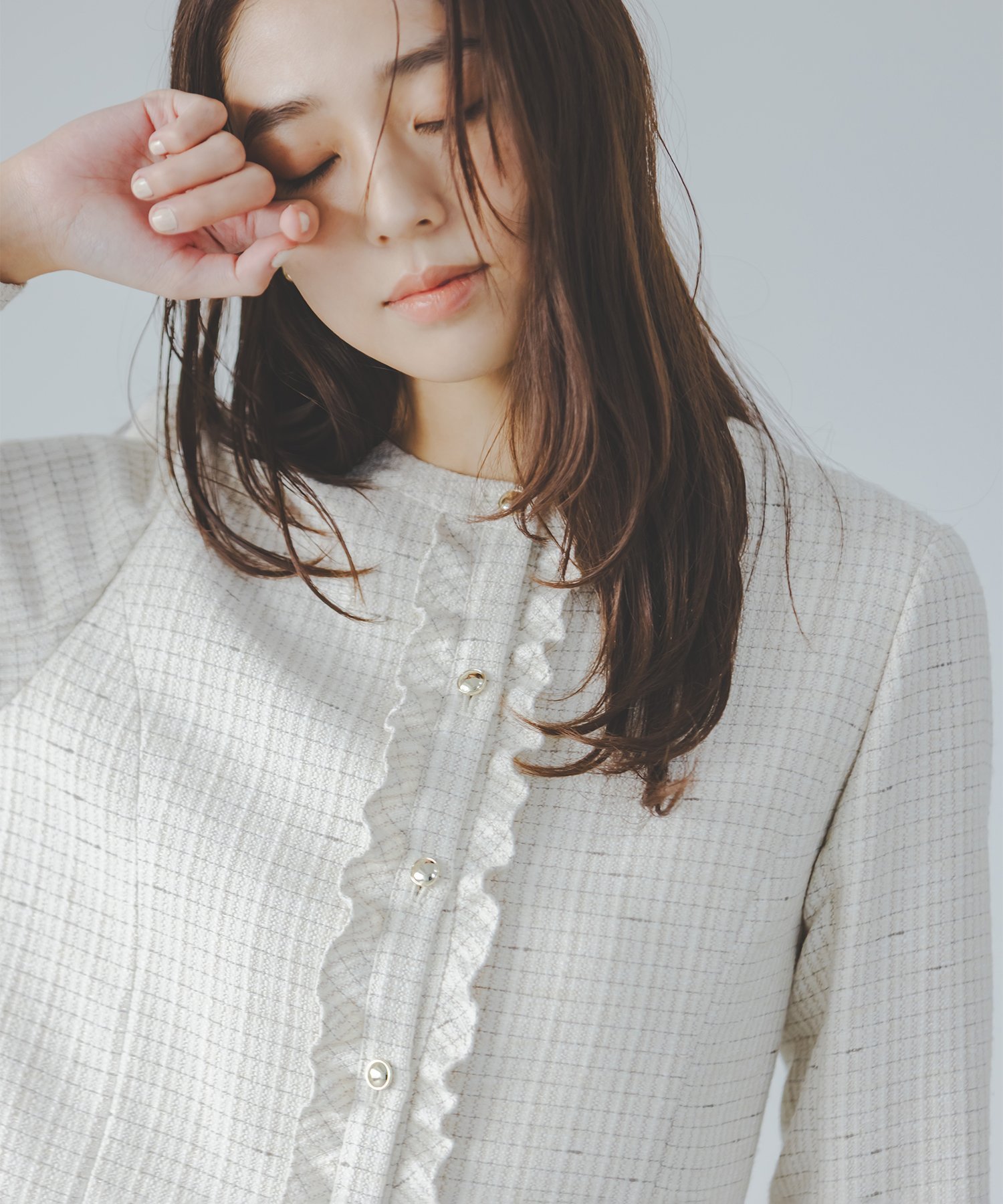 楽天市場】ツイードノーカラージャケット NATURAL BEAUTY BASIC