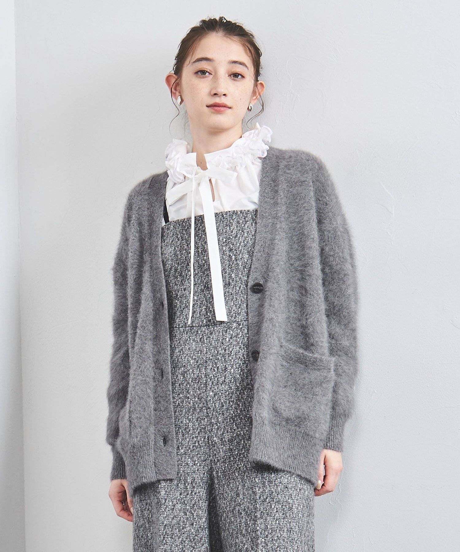 ユナイテッドアローズ フォックス カシミヤ ジャカードケープ ニット