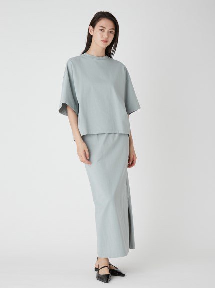 SALE／30%OFF】Mila Owen 短丈ワイドTウエストゴムスカートカットSET