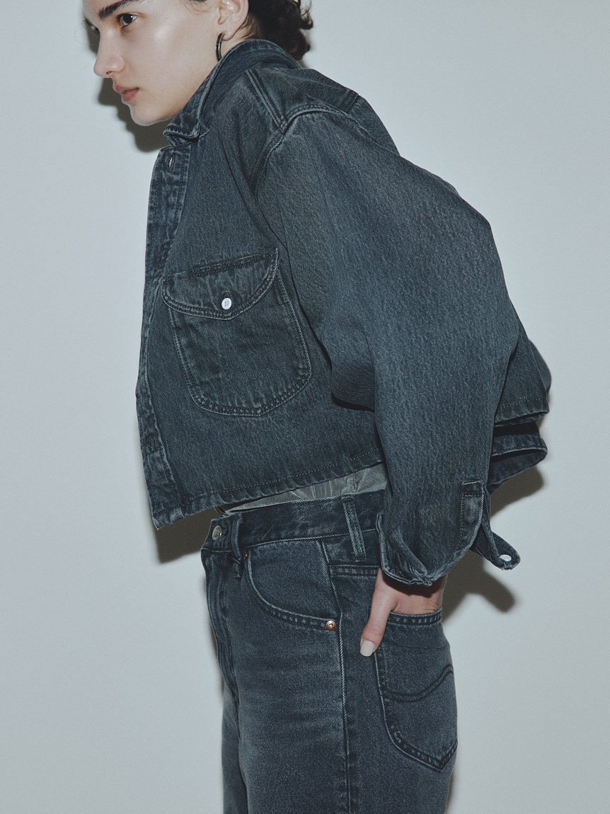 SALE／50%OFF】MIESROHE LEEコラボショート丈デニムシャツ ミースロエ 