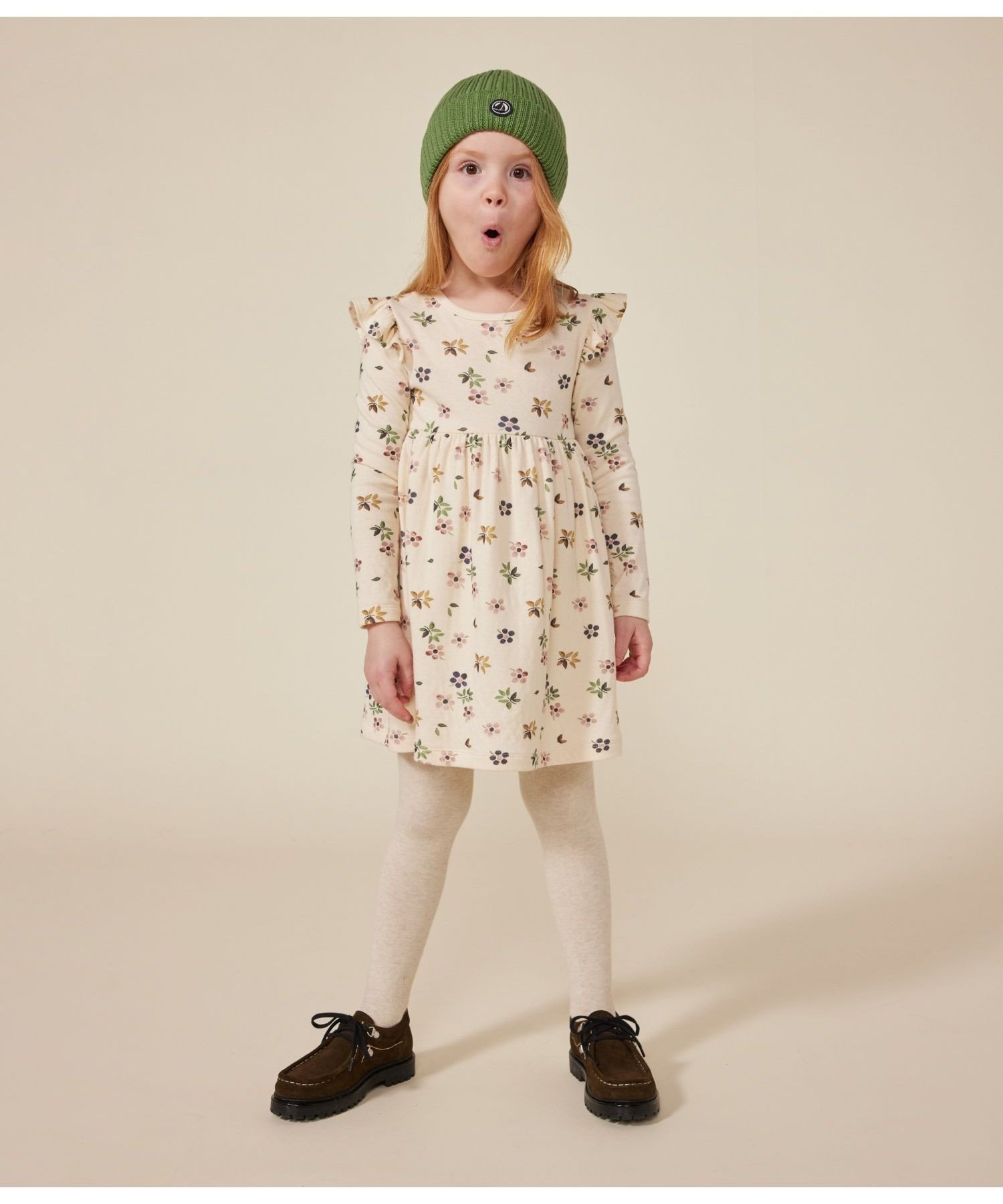 チュビックプリント長袖ワンピース チュビック長袖ワンピース [プチバトー] チュビックプリント長袖