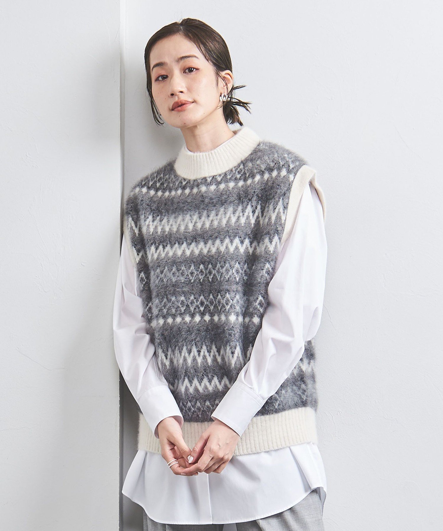 楽天市場】【SALE／30%OFF】フォックスカシミヤ ジャカード クルー