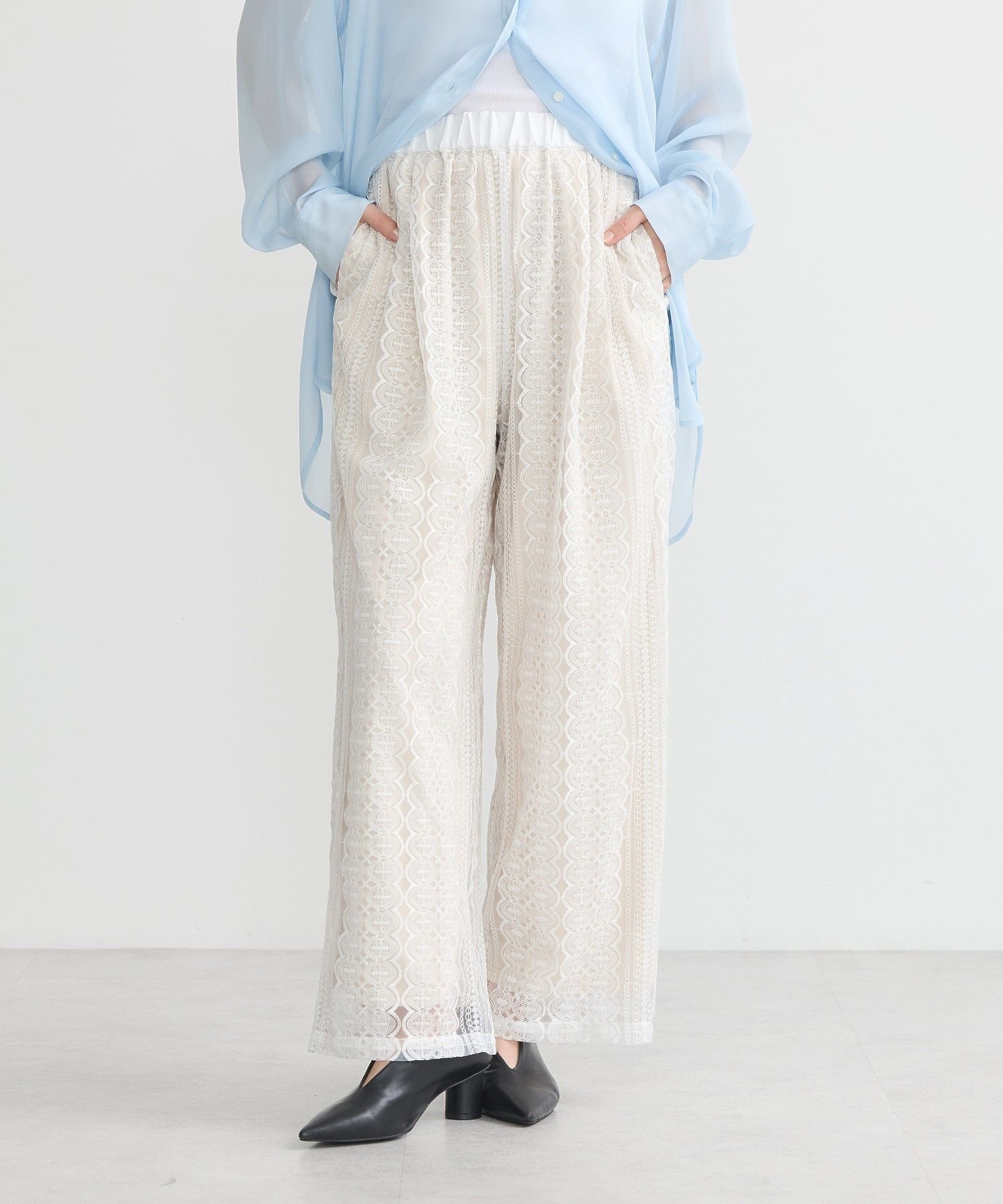 楽天市場】Spick&Span/(W)Lace Patternニットパンツ Spick
